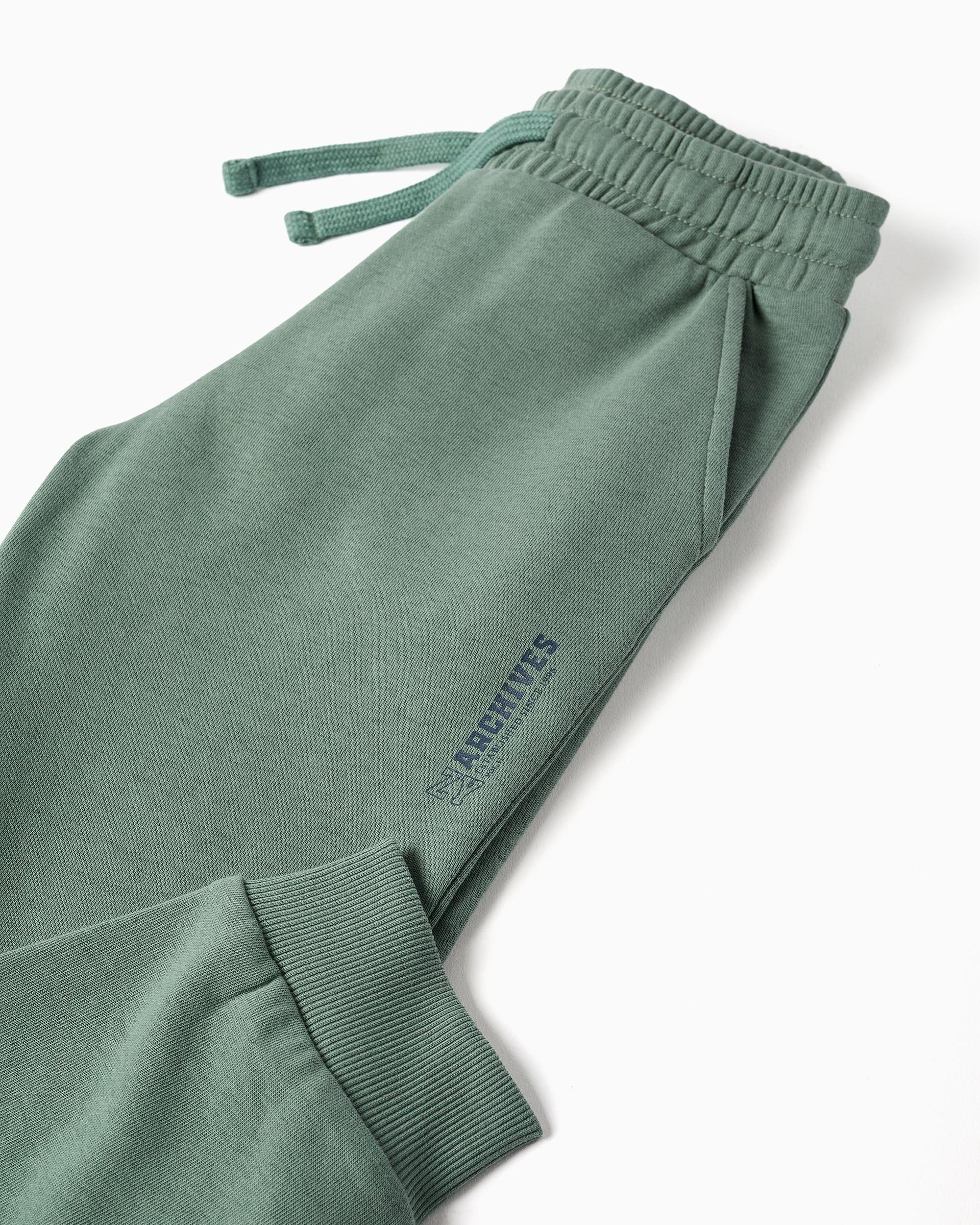 Pantálon deportivo de niño ajustado y con bolsillos - Zippy - Verde oscuro Verde oscuro-2