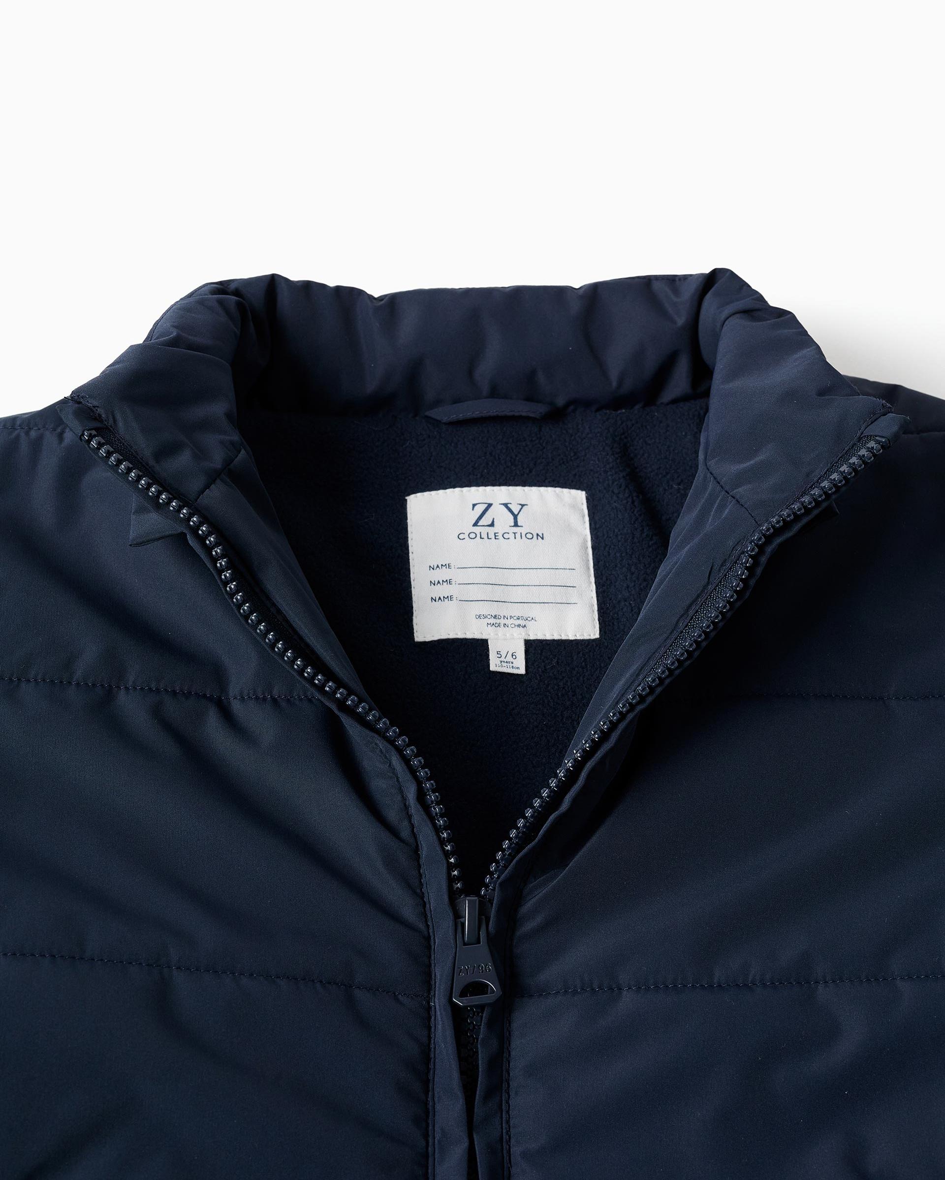 Plumífero de niño con acolchado y capucha - Zippy - Azul marino Azul marino-3