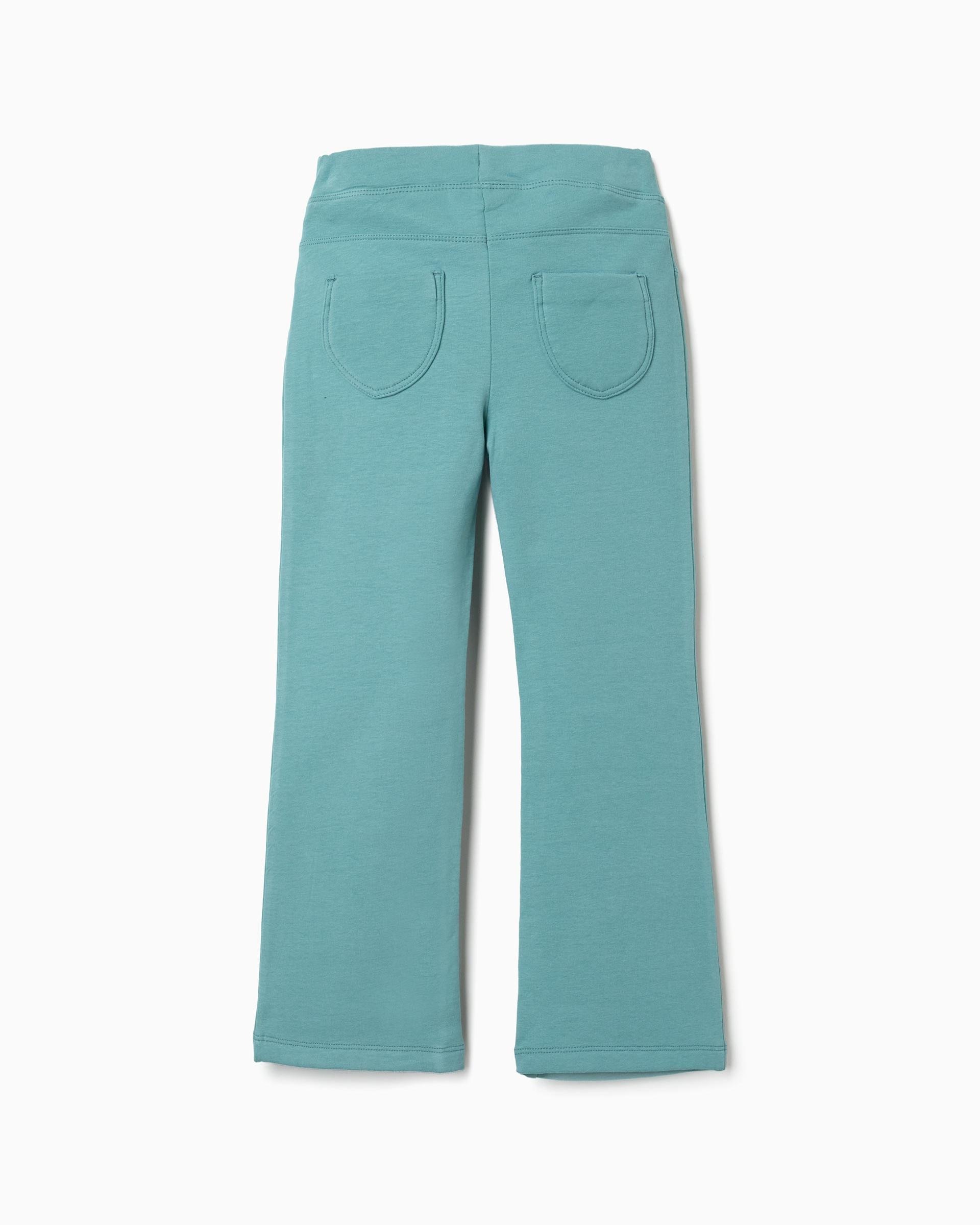 Leggins de niña perchado y de campana - Zippy - Verde claro Verde claro-3