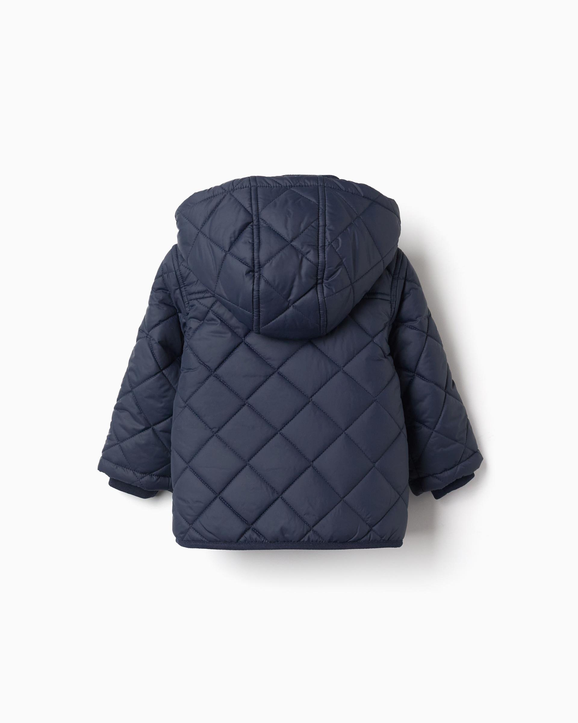 Imagen 2 de Chaqueta de bebé niño acolchada y con capucha desmontable - Zippy - Azul marino Azul marino