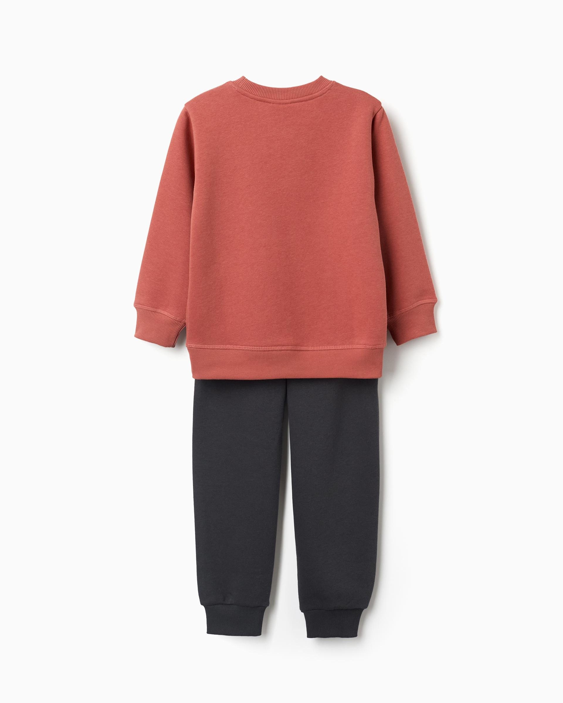 Imagen 2 de Conjunto de ropa deportiva de niño perchado y con estampado - Zippy - Marrón Marrón
