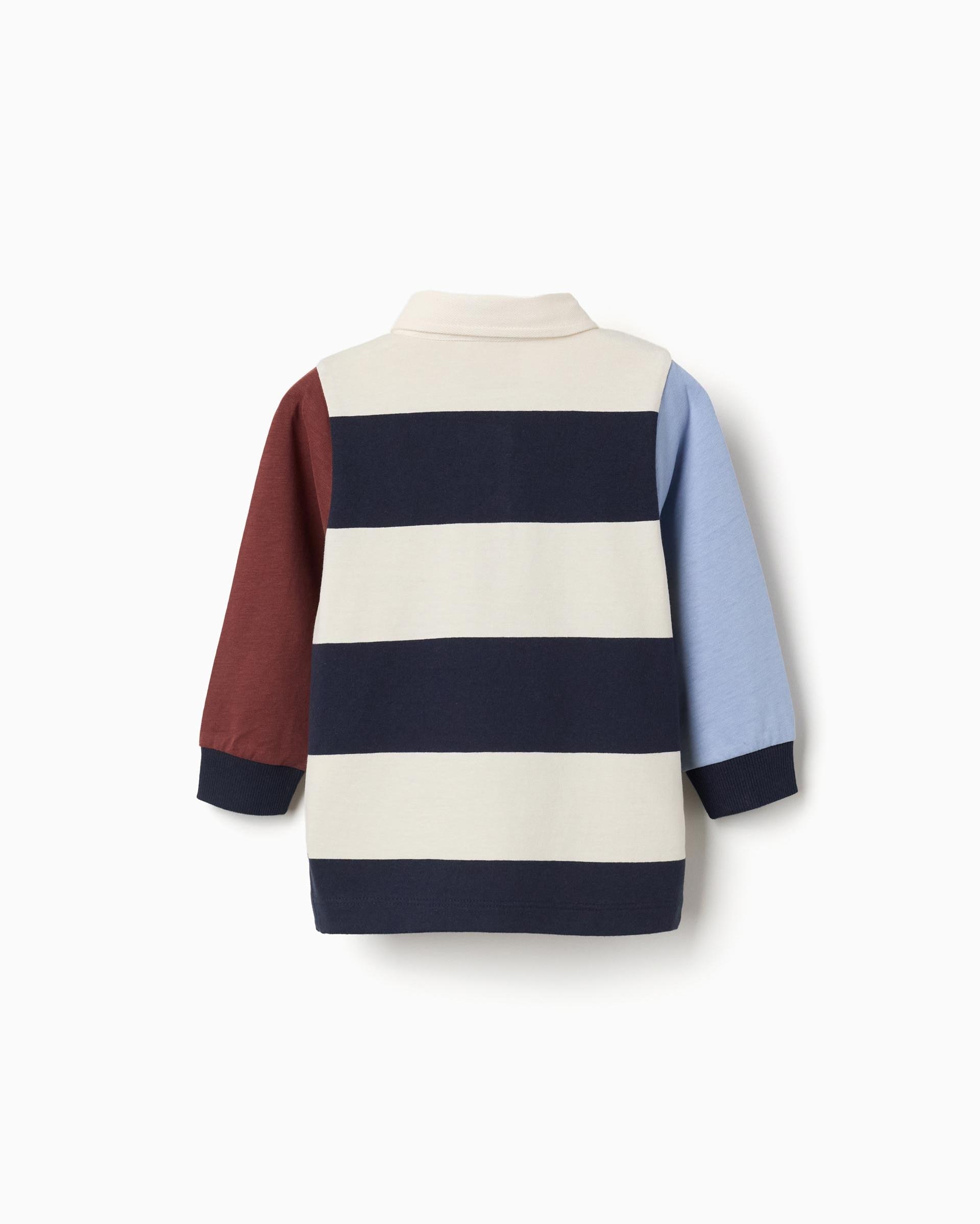 Polo de bebé niño 100% algodón y a rayas - Zippy - Azul marino Azul marino-3