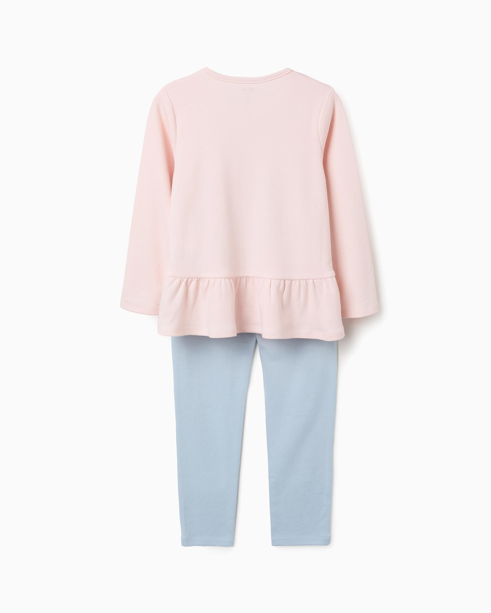Imagen 2 de Pijama de niña 100% algodón y con estampado stitch que brilla en la oscuridad - Zippy - Rosa Rosa