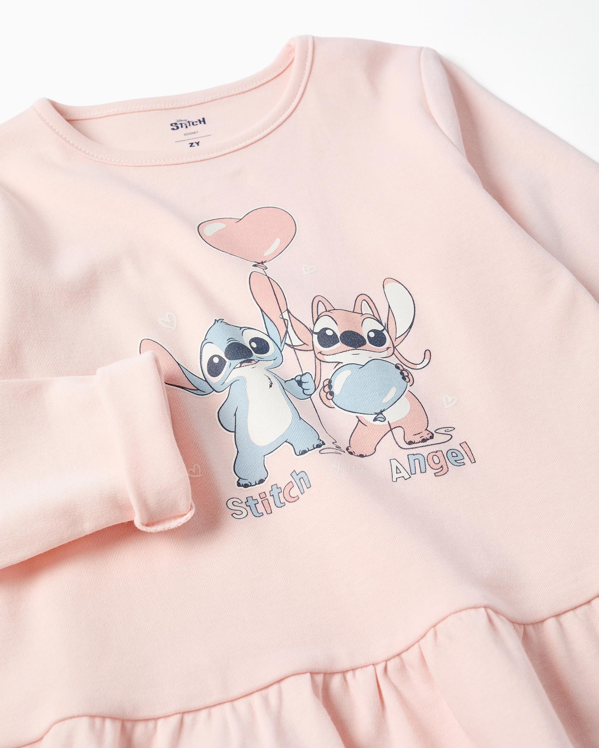 Imagen 3 de Pijama de niña 100% algodón y con estampado stitch que brilla en la oscuridad - Zippy - Rosa Rosa