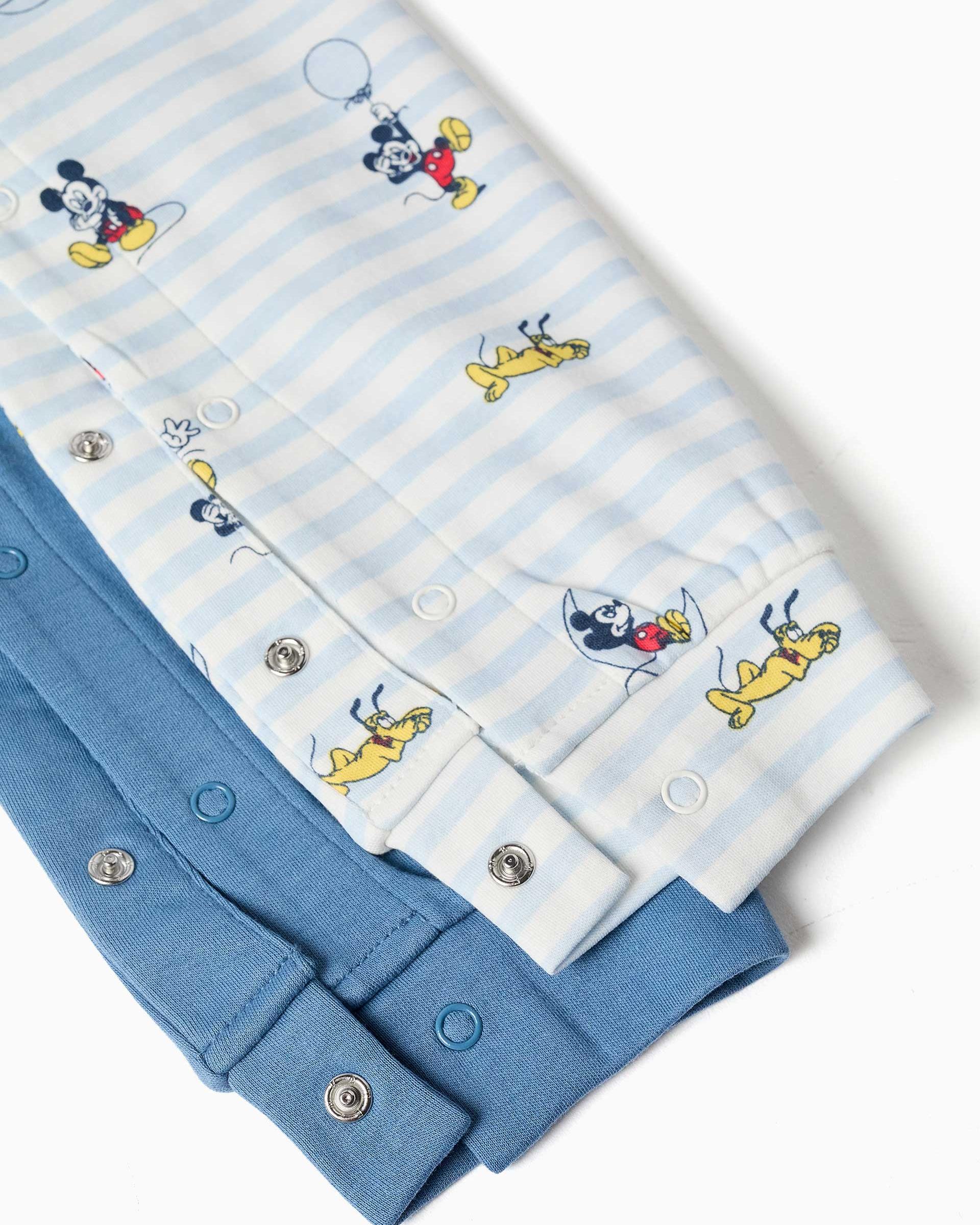 Pack de 2 pijamas peleles de bebé niño 100% algodón y con estampado mickey - Zippy - Multicolor Multicolor-2