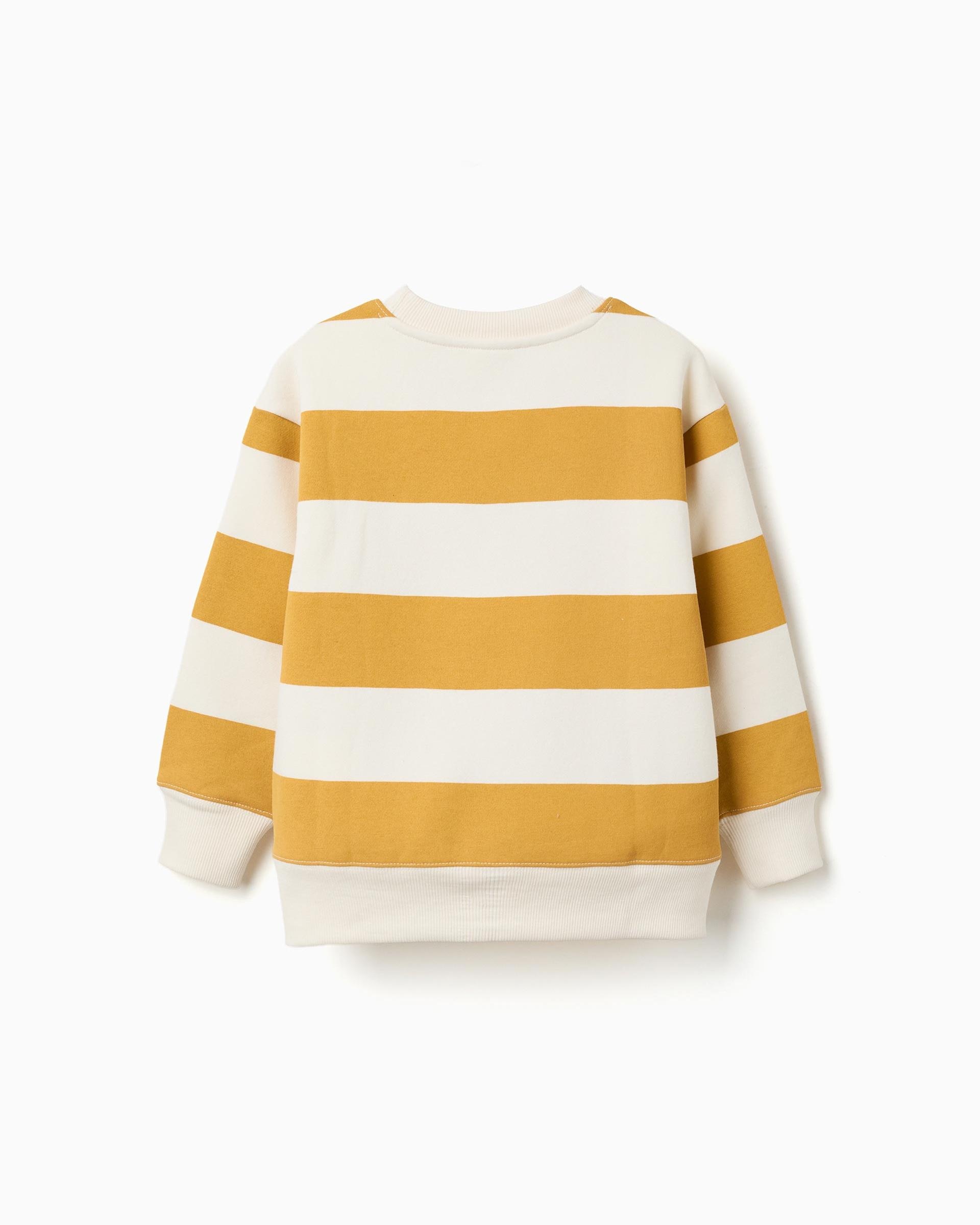 Sudadera de niño perchada y a rayas - Zippy - Amarillo Amarillo-2
