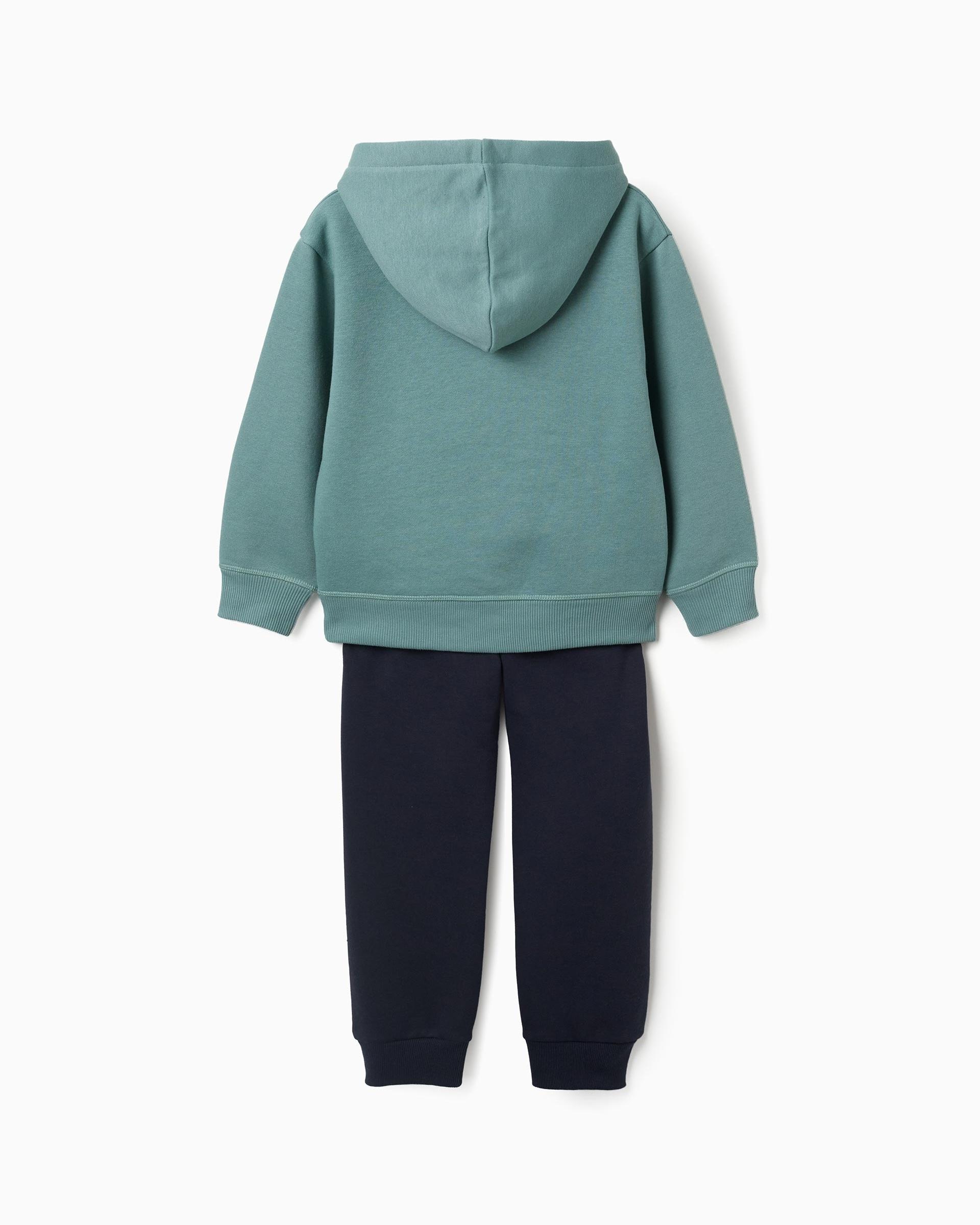 Conjunto de ropa deportiva de niño perchado y con estampado - Zippy - Verde claro Verde claro-3