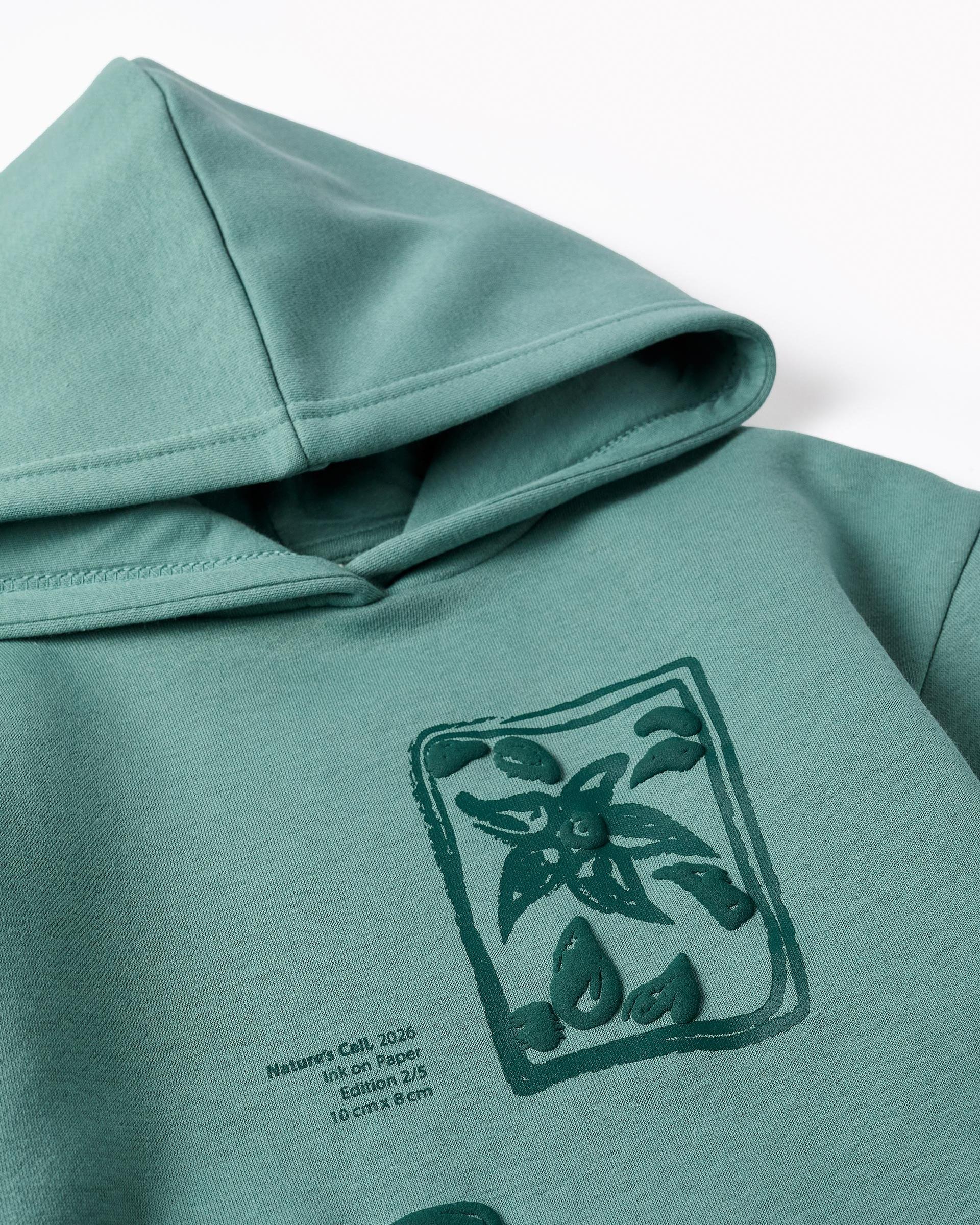 Sudadera de niña perchada y con estampado floral - Zippy - Verde claro Verde claro-2