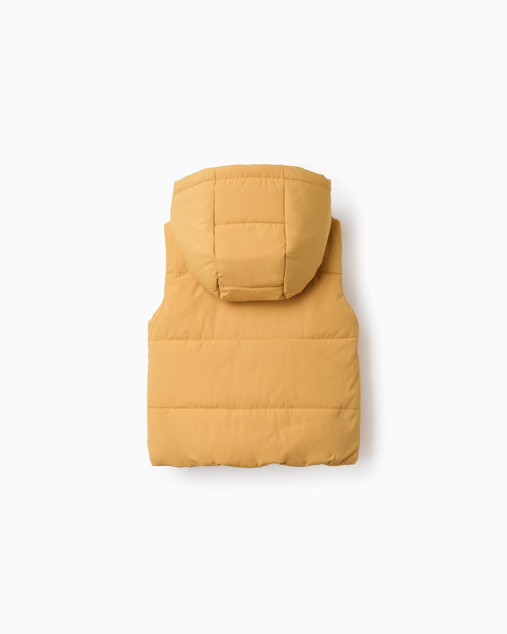 Imagen 2 de Chaleco de bebé niño con capucha y cremallera frontal - Zippy - Amarillo Amarillo