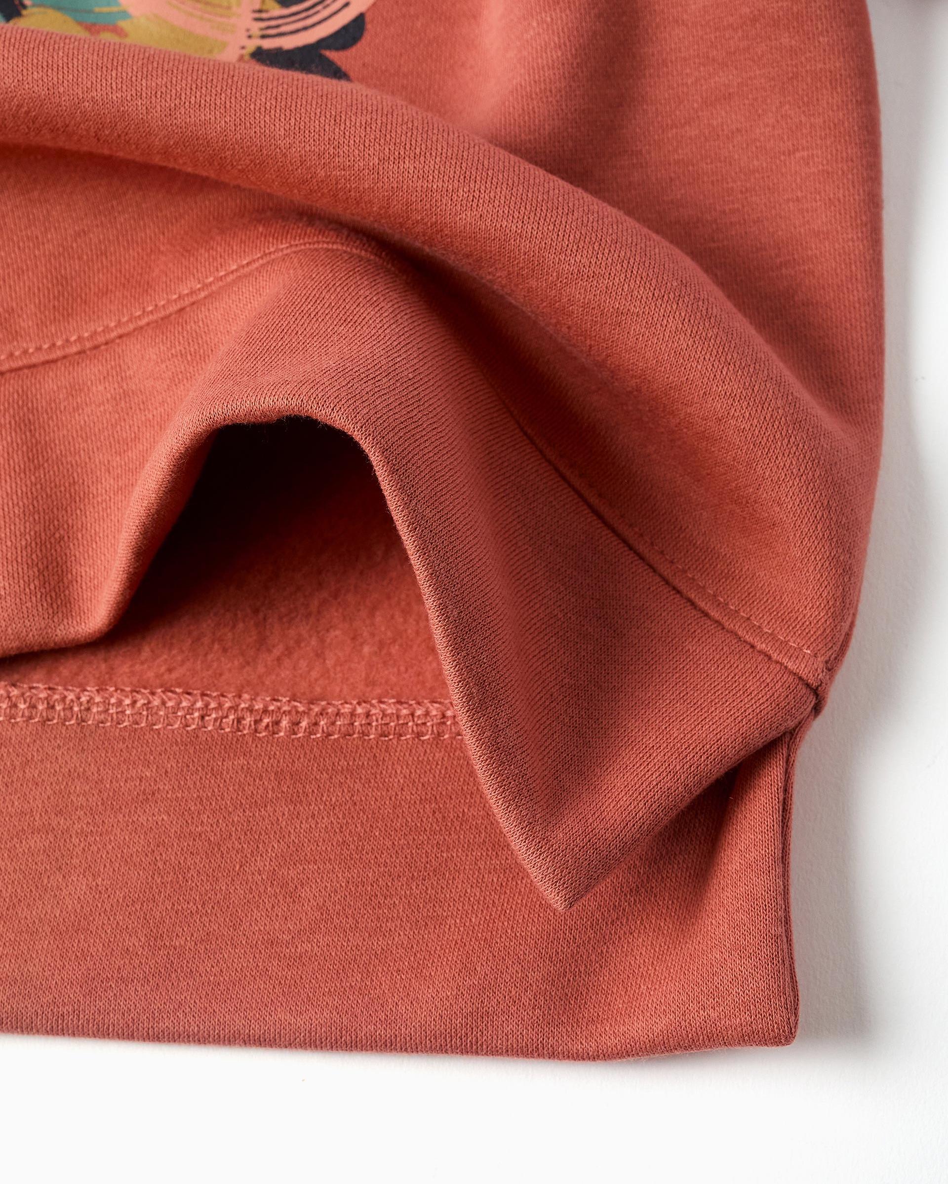 Sudadera de niña perchada y con motivo de arte y naturaleza - Zippy - Marrón Marrón-4