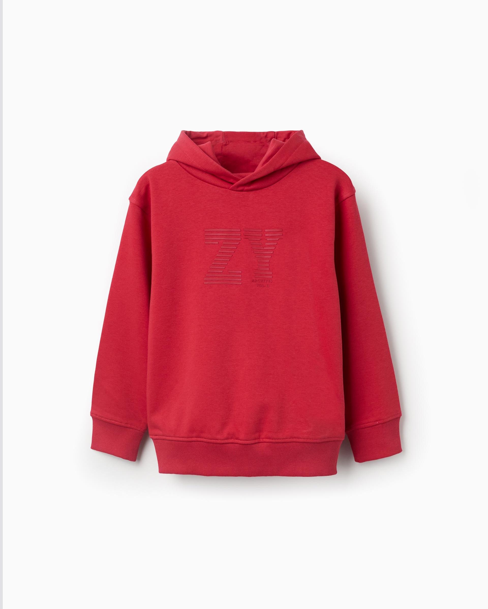 Imagen 1 de Sudadera de niño com capucha y estampado - Zippy - Rojo Rojo