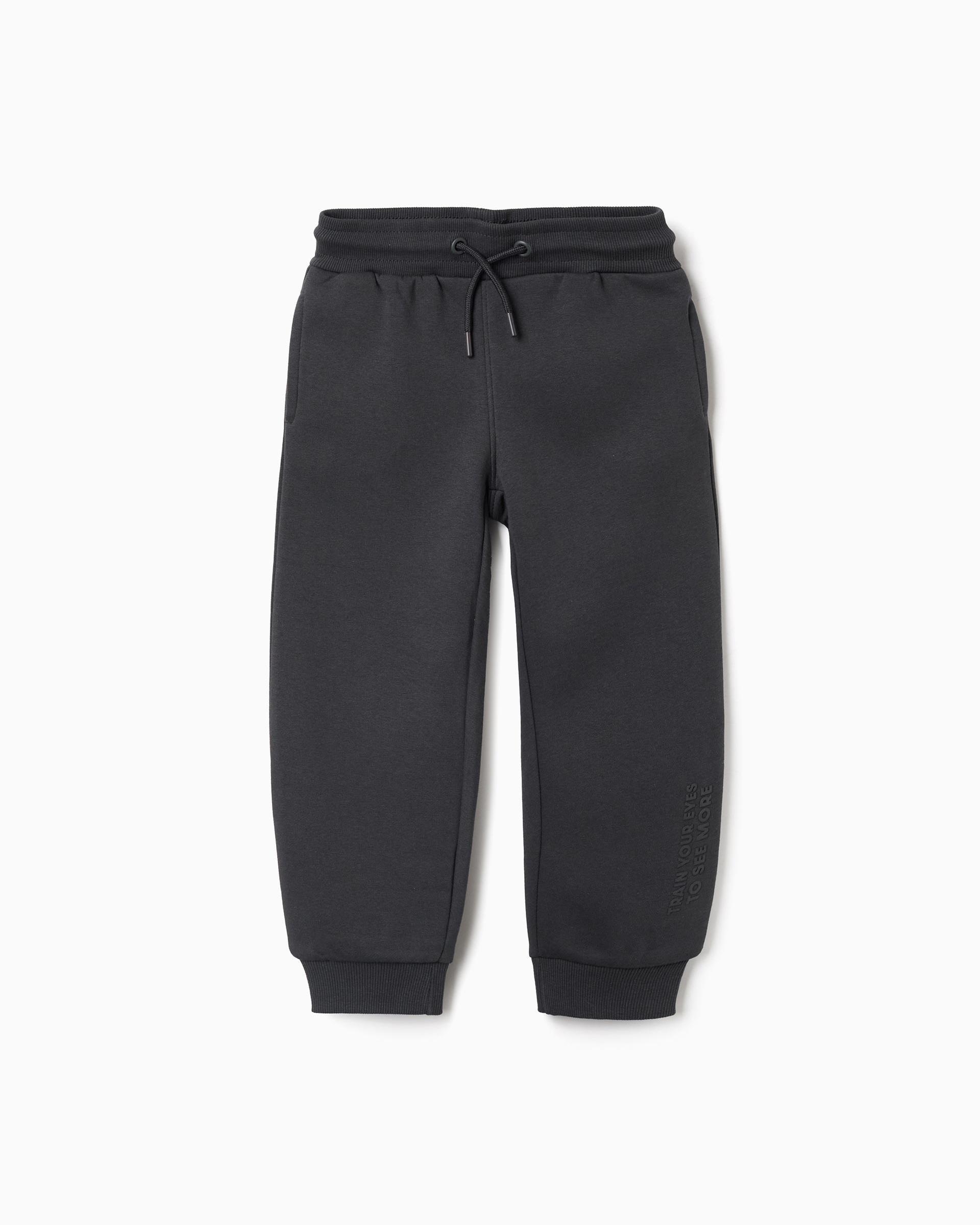 Pantálon de niño perchado y con cordón - Zippy - Gris oscuro Gris oscuro-1
