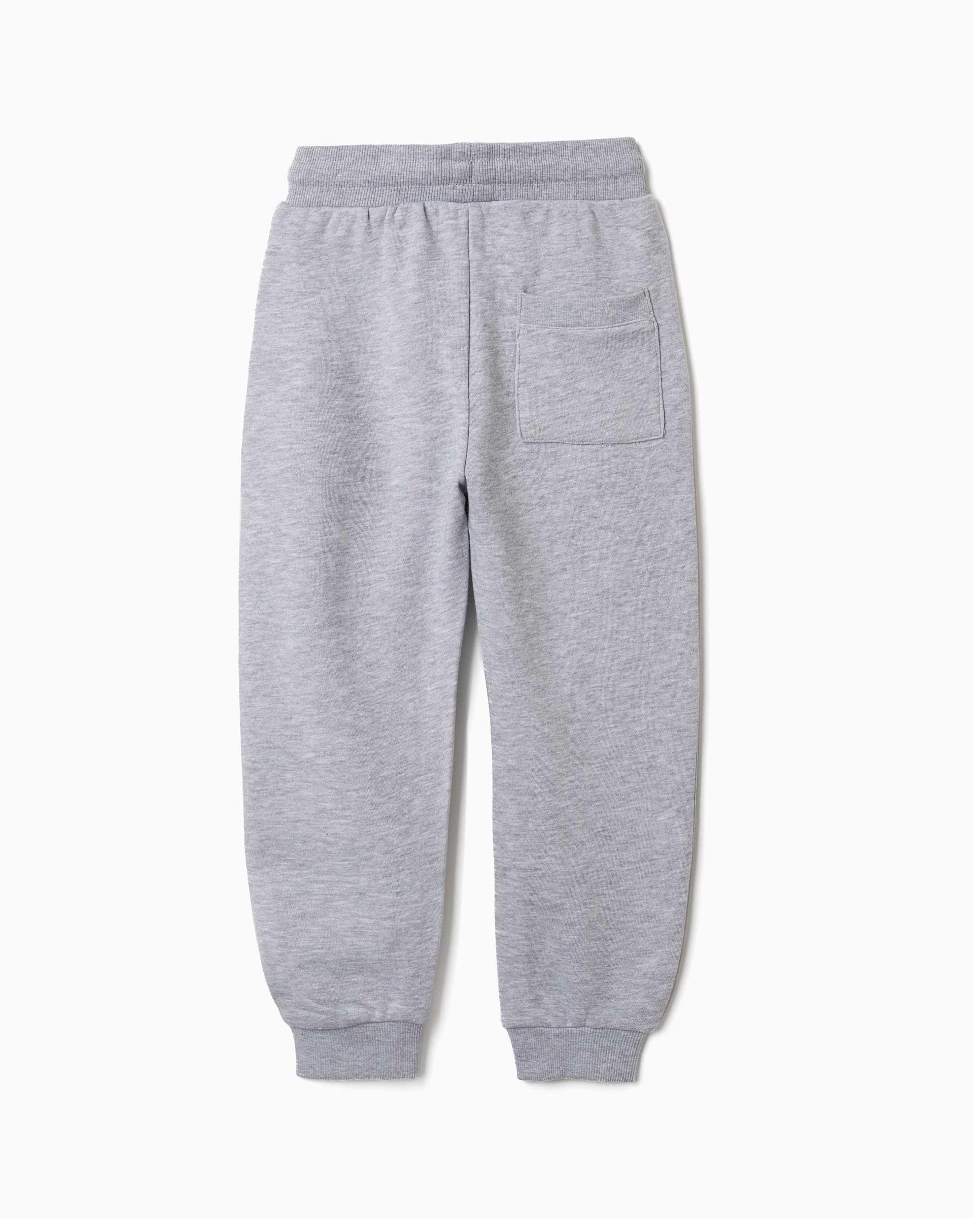Pantálon de niño de felpa y con cordón - Zippy - Gris claro Gris claro-3