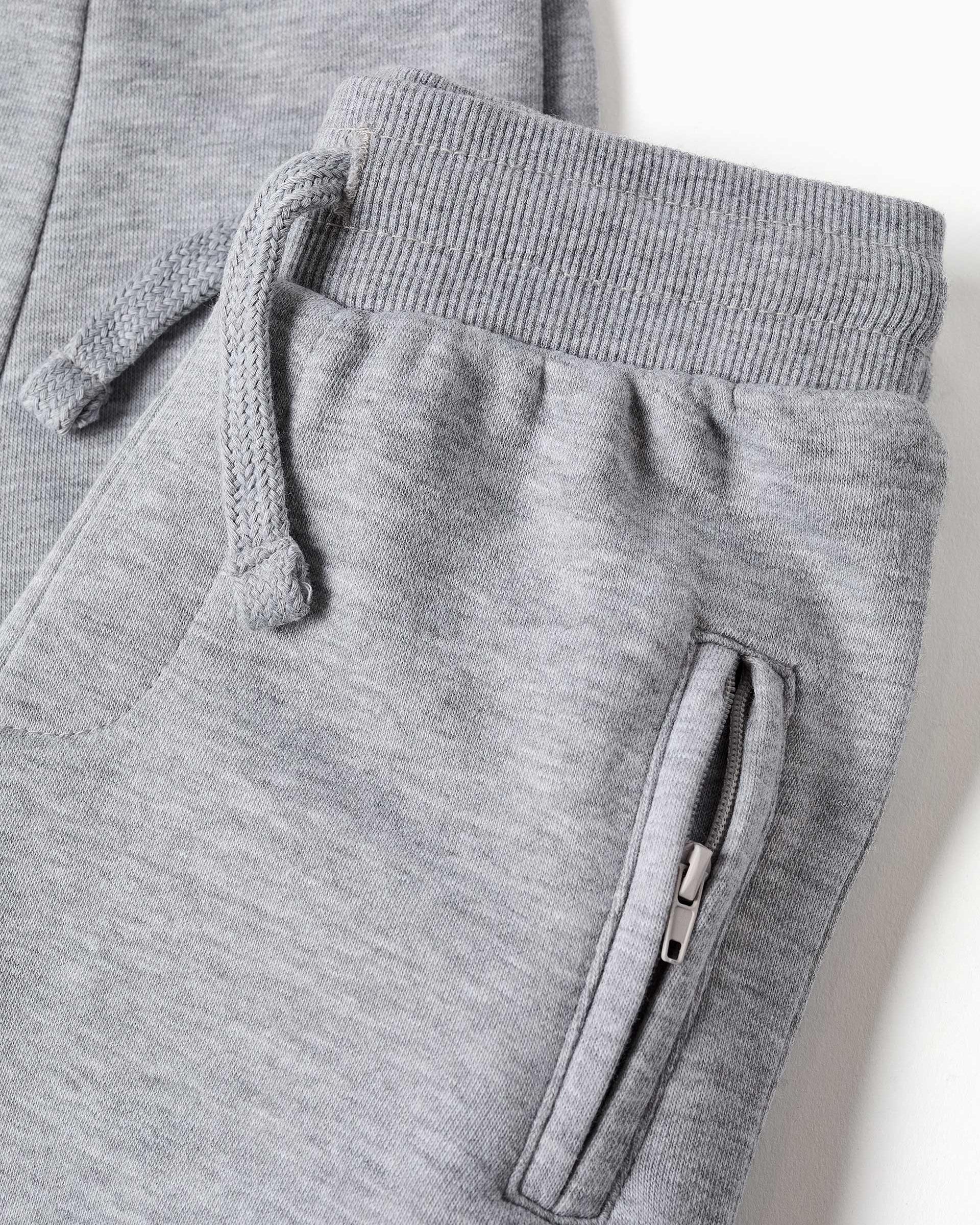 Pantálon de niño de felpa y con cordón - Zippy - Gris claro Gris claro-2