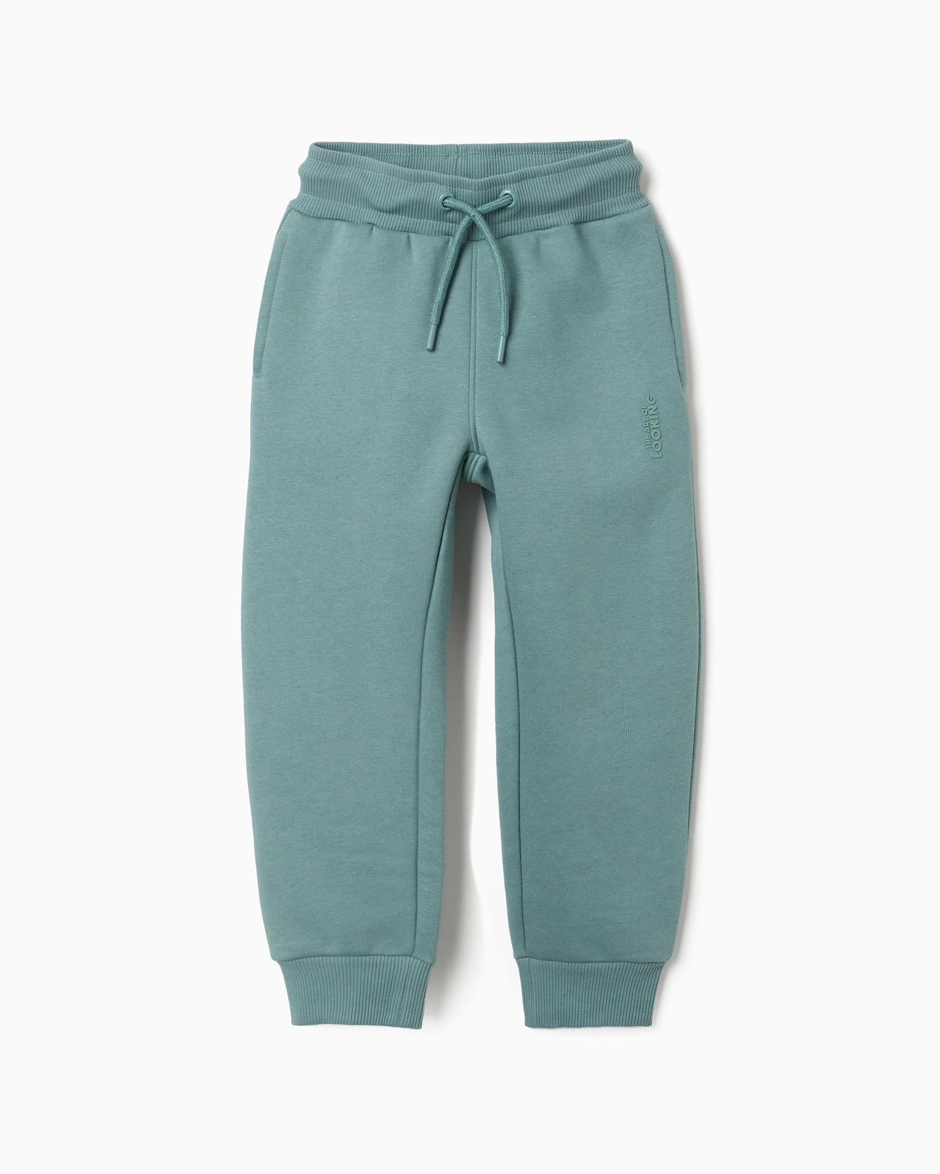 Imagen 0 de Pantálon de niño perchado y con cordón Verde claro