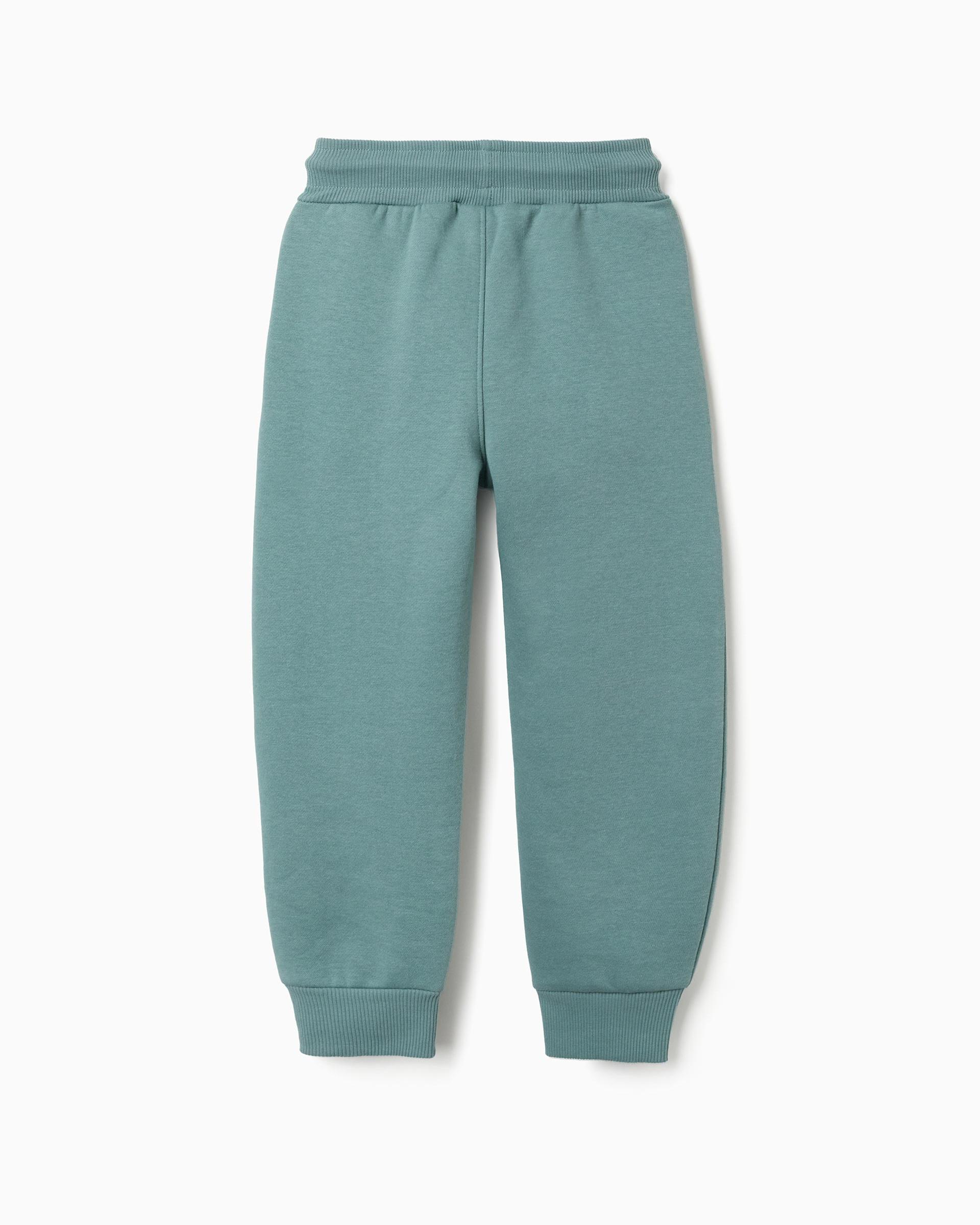 Pantálon de niño perchado y con cordón - Zippy - Verde claro Verde claro-3