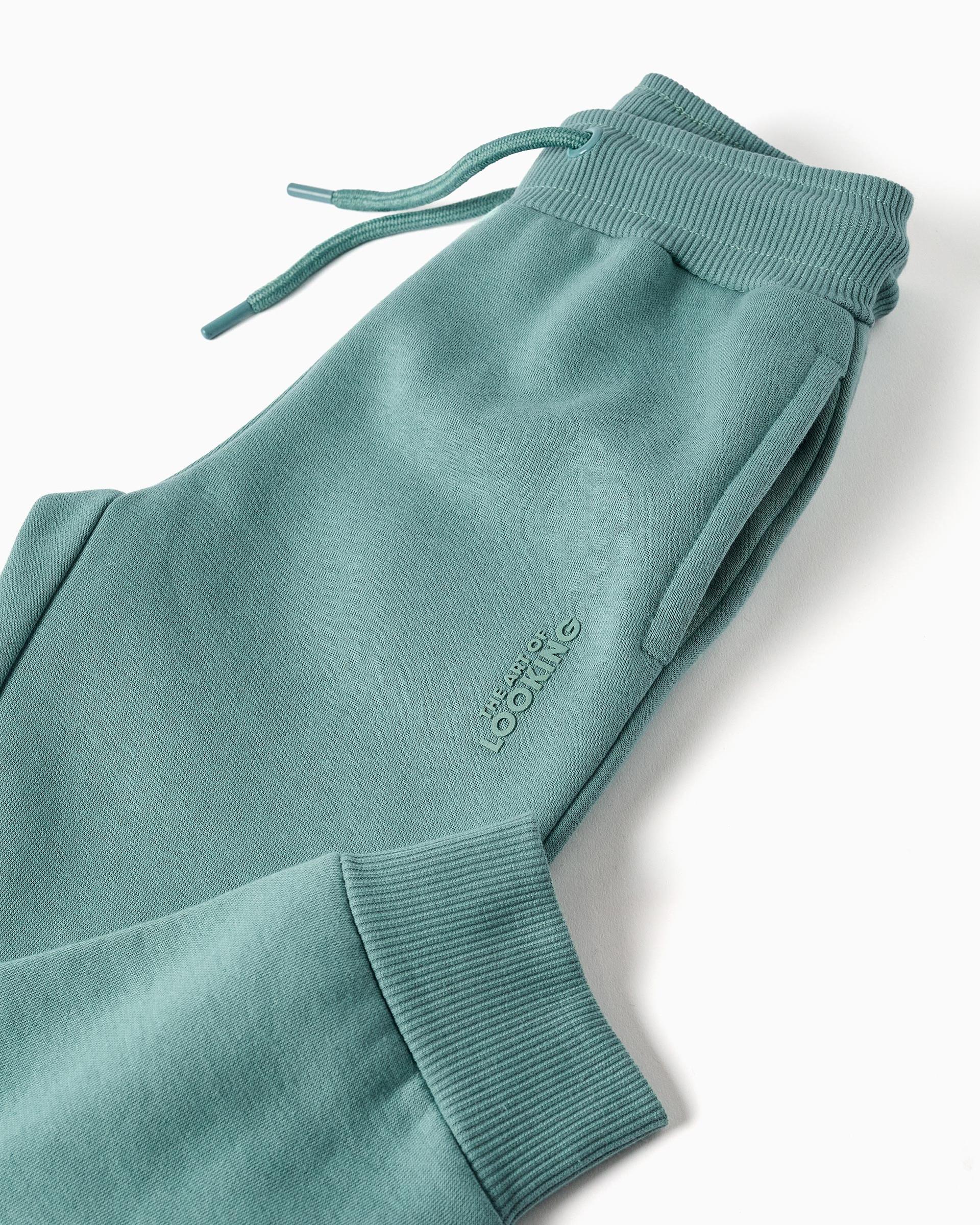 Pantálon de niño perchado y con cordón - Zippy - Verde claro Verde claro-4