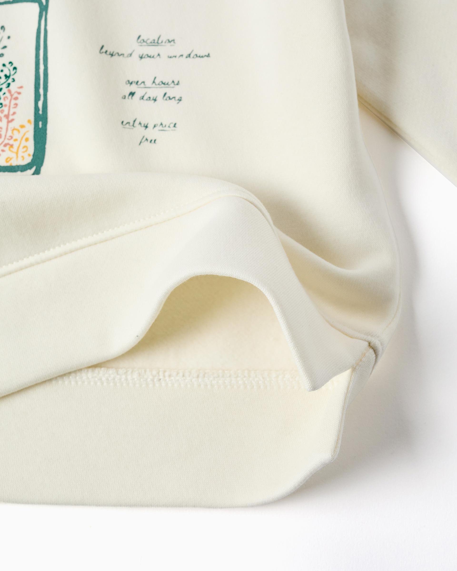 Sudadera de niña perchada y con motivo de arte y naturaleza - Zippy - Blanco Blanco-4