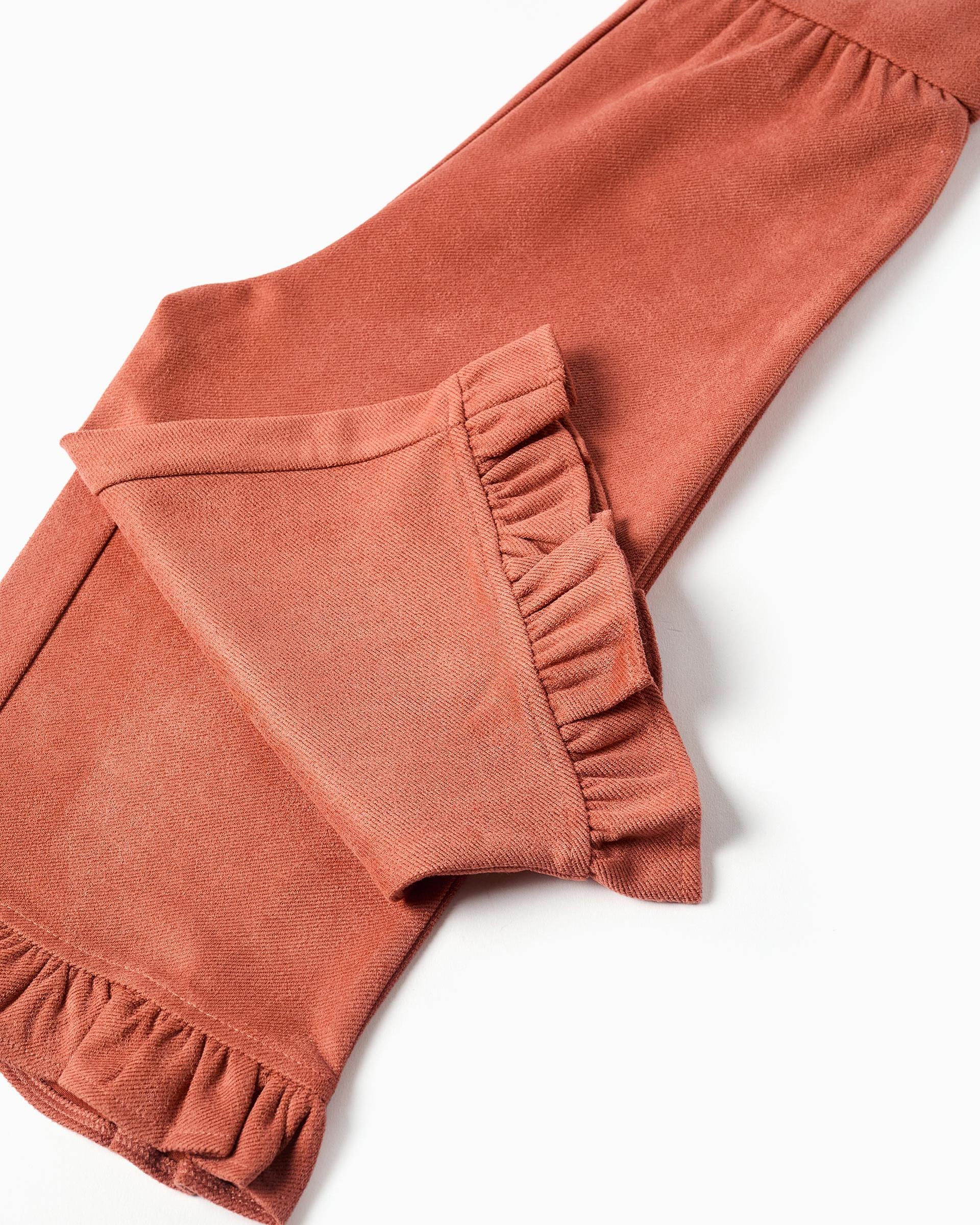 Mono de bebé niña con volantes y tirantes ajustables - Zippy - Marrón Marrón-4