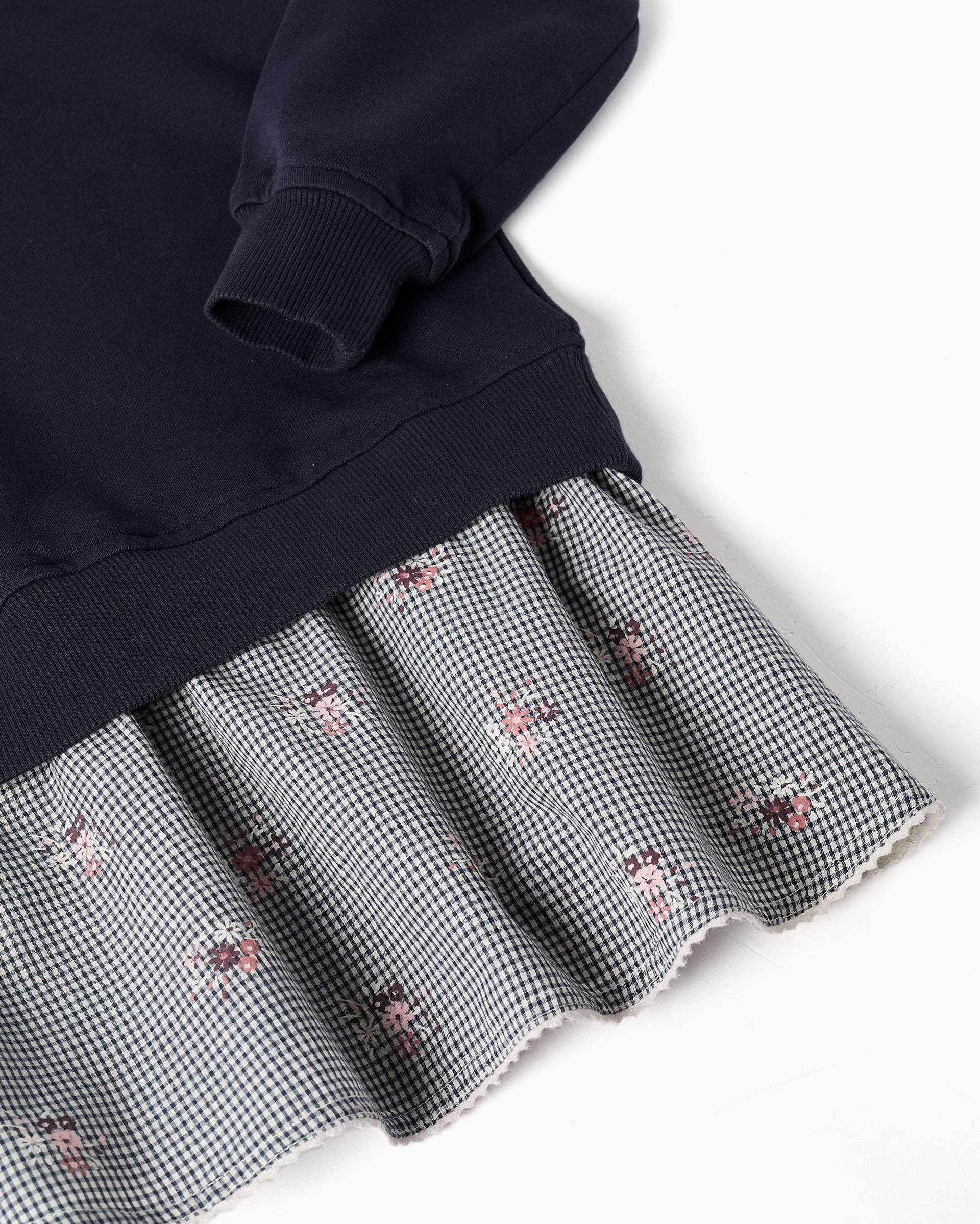 Vestido de niña 100% algodón y con estampado vichy - Zippy - Azul marino Azul marino-4