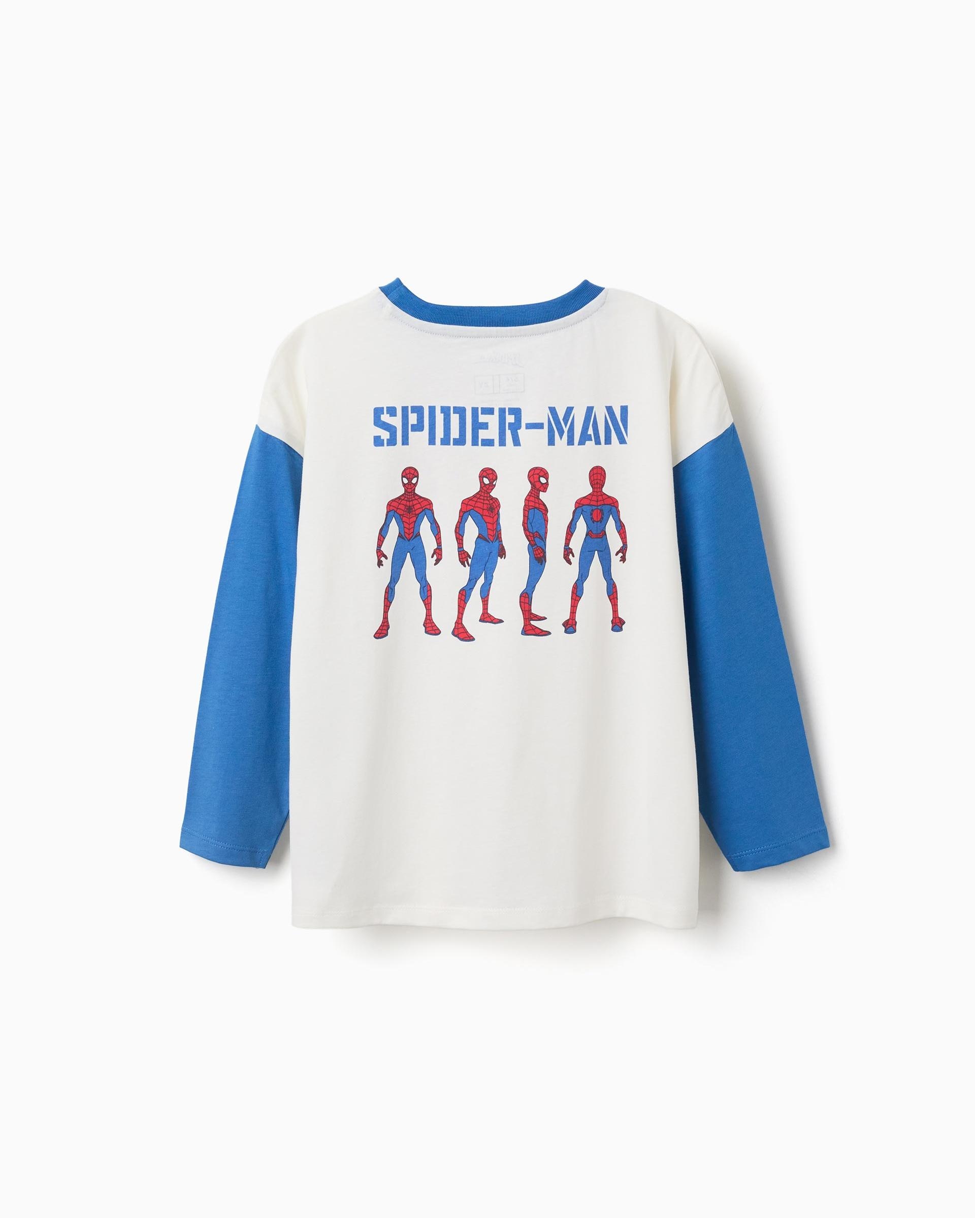 Camiseta de bebé niño 100% algodón y con estampado spider man - Zippy - Blanco Blanco-3
