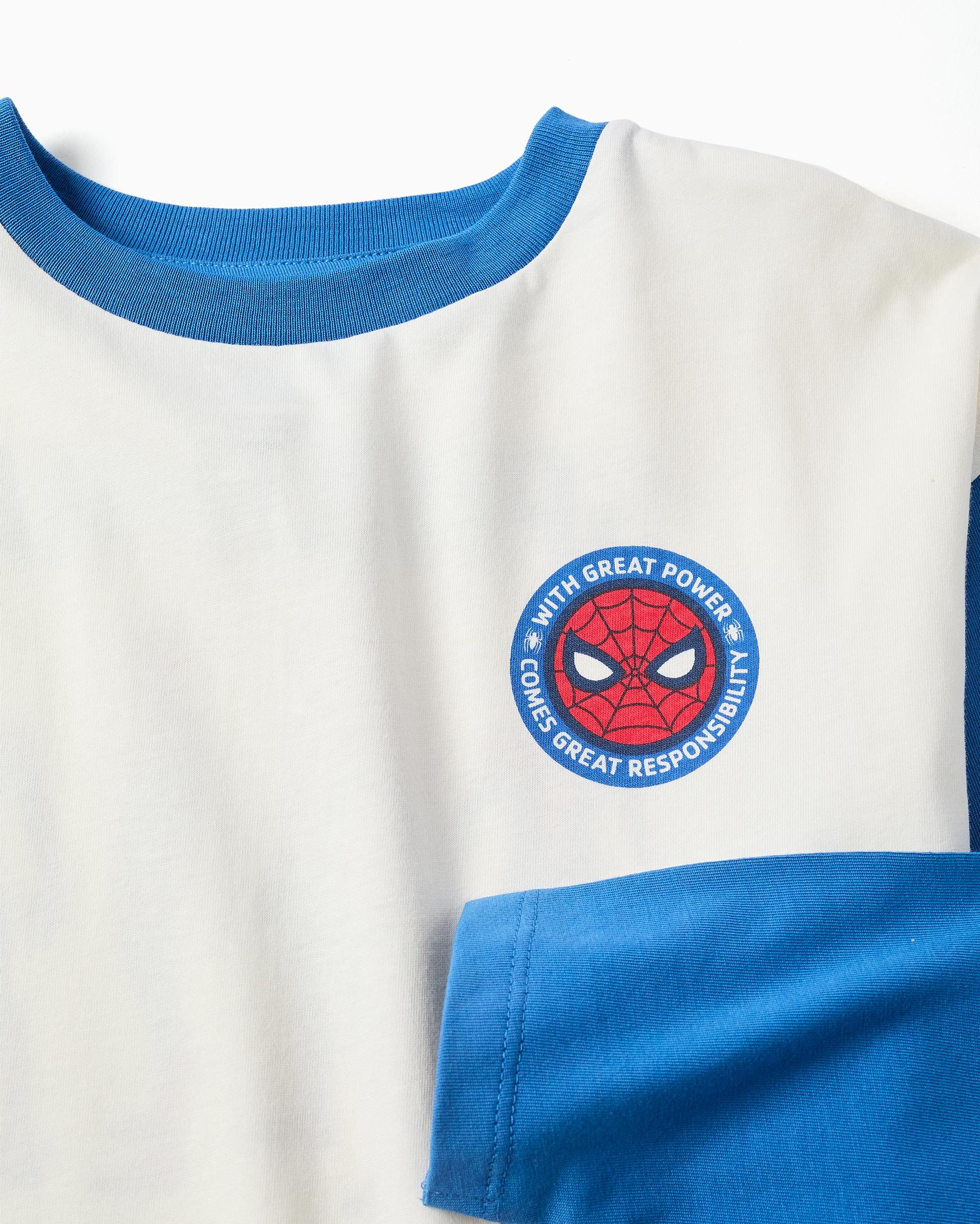Camiseta de bebé niño 100% algodón y con estampado spider man - Zippy - Blanco Blanco-2