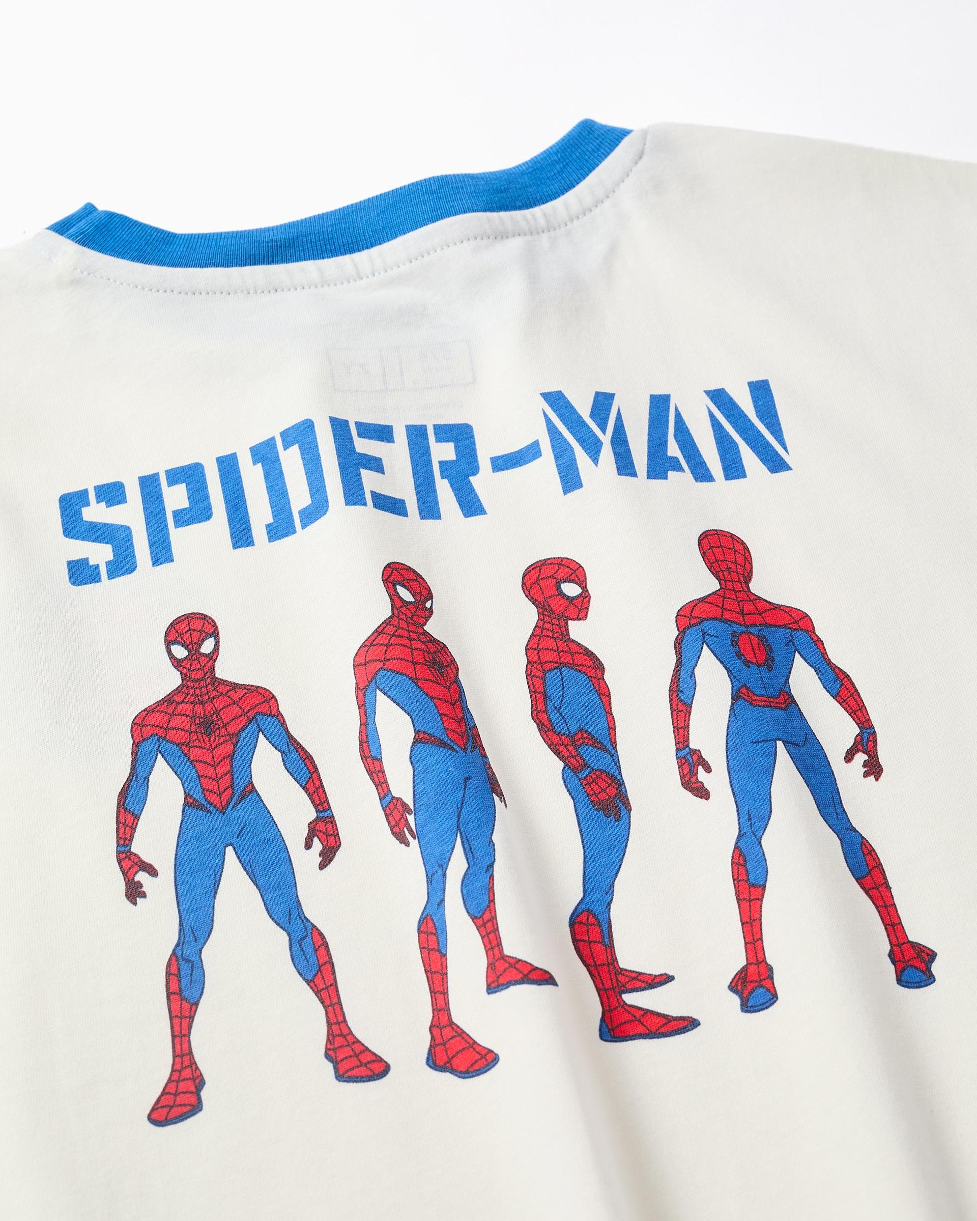Camiseta de bebé niño 100% algodón y con estampado spider man - Zippy - Blanco Blanco-4