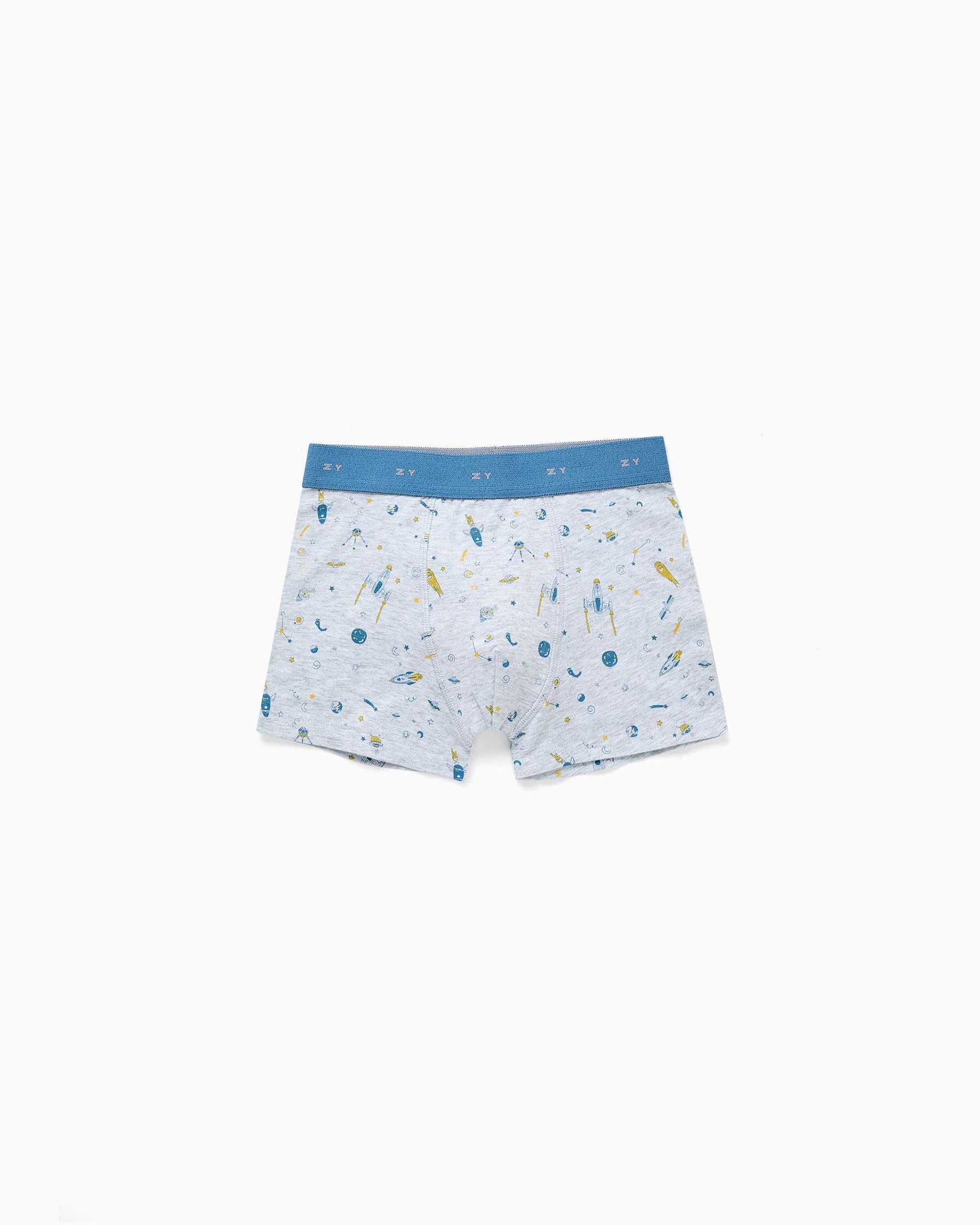 Imagen 3 de Pack de 4 calzoncillos bóxers de niño de algodón y con estampados de cohetes y estrellas - Zippy - Multicolor Multicolor