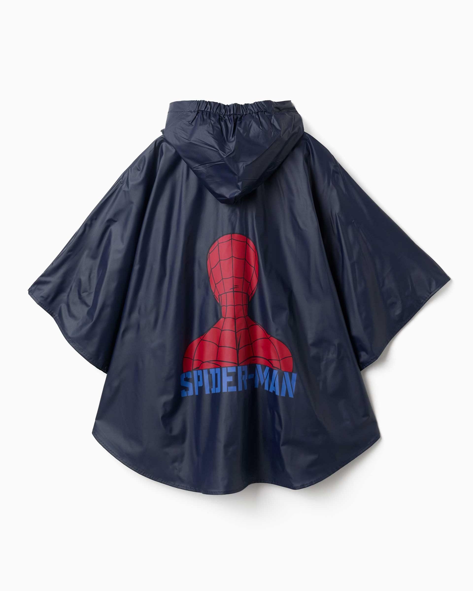 Capa de lluvia con capucha y estampado spider man - Zippy - Azul marino Azul marino-3