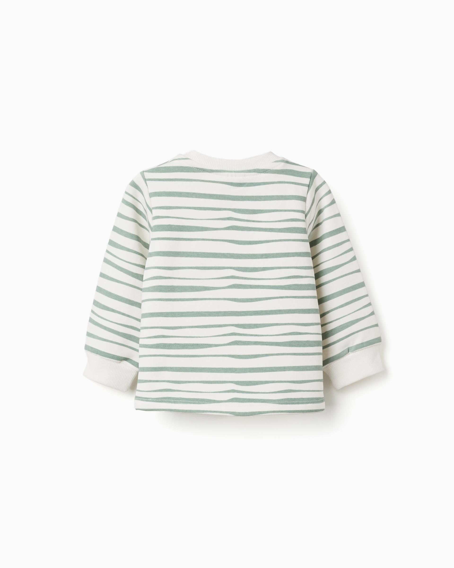 Sudadera de bebé niño perchada y a rayas - Zippy - Blanco Blanco-3