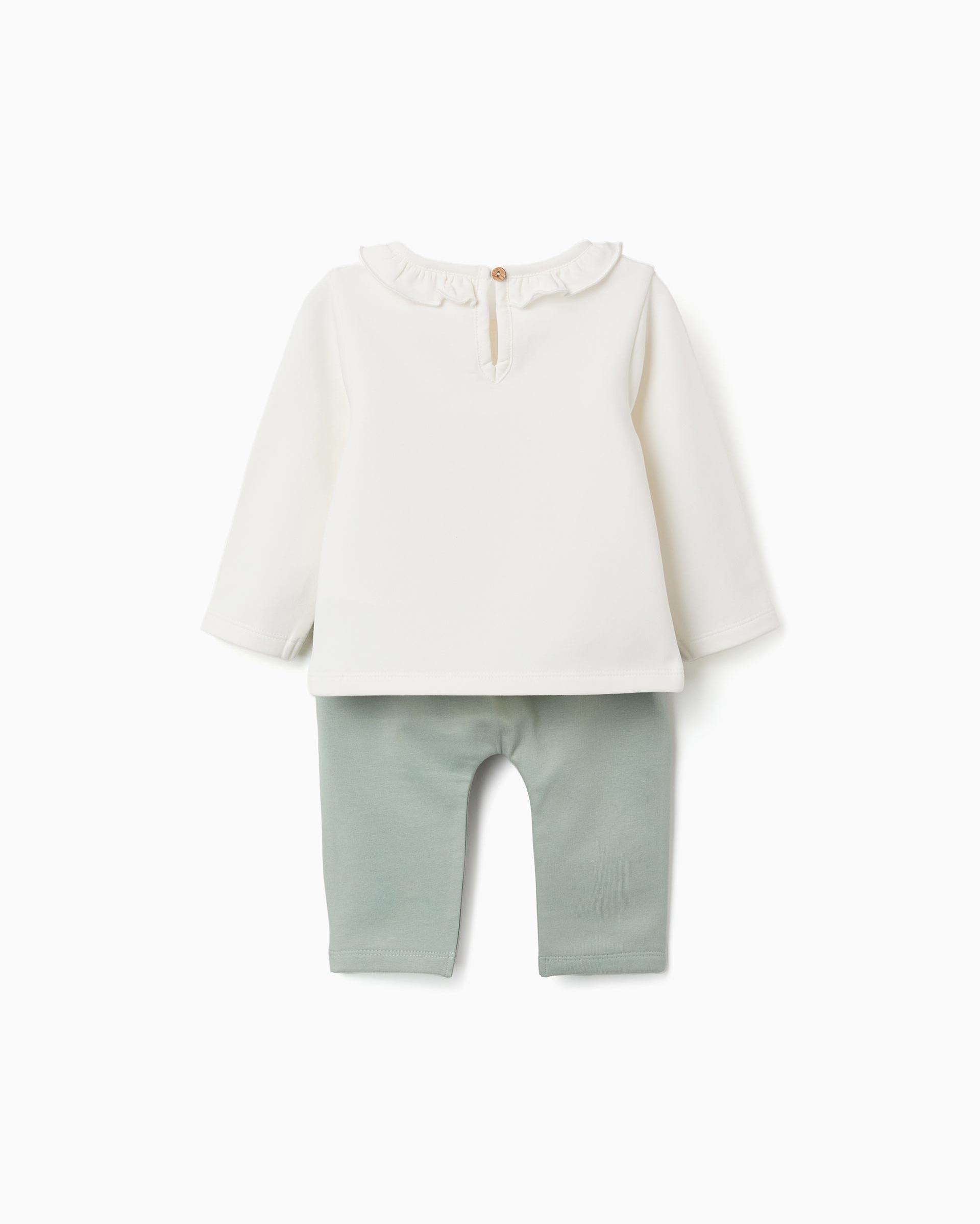 Chándal de bebé niña perchado y con estampado marie - Zippy - Blanco Blanco-3