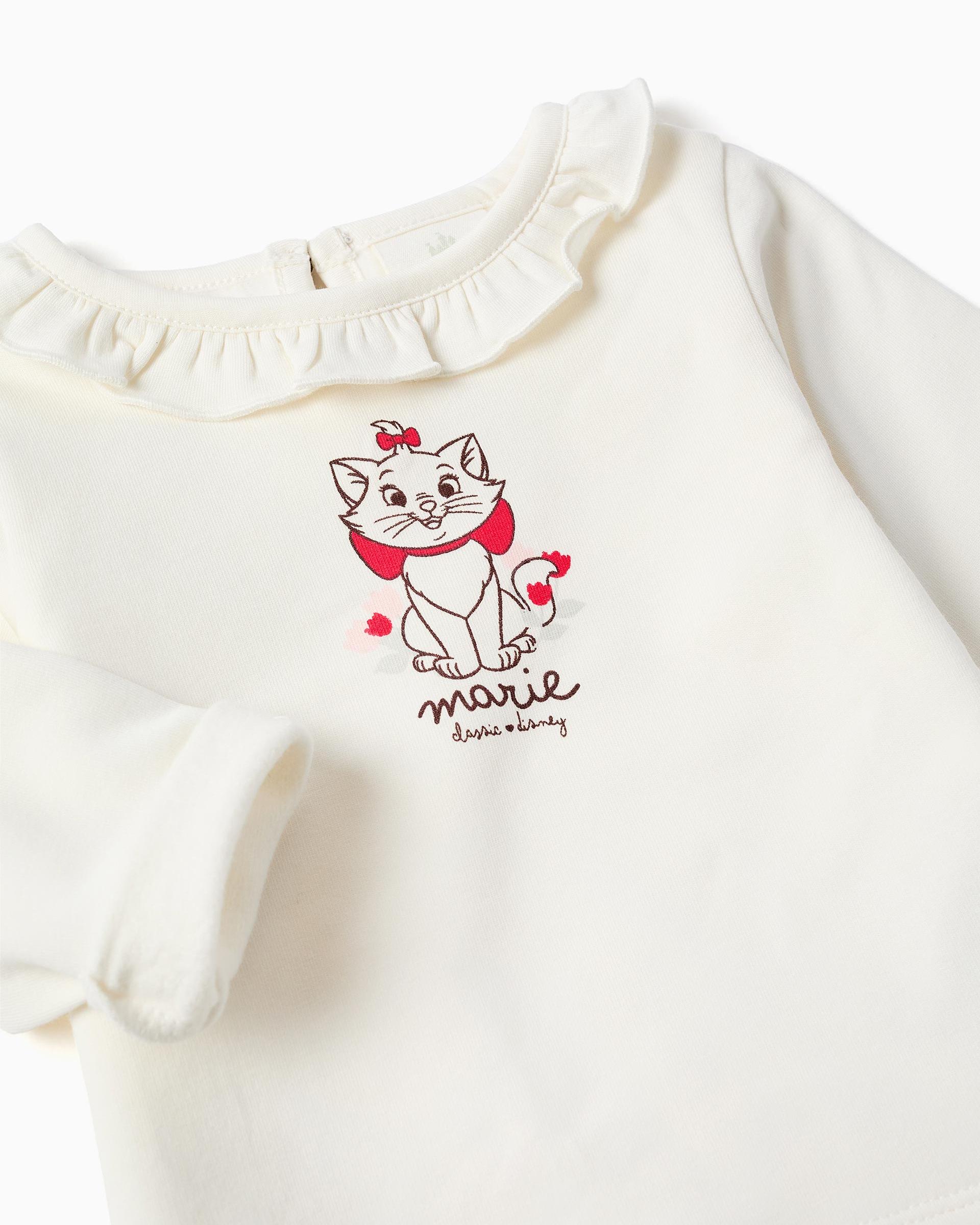 Chándal de bebé niña perchado y con estampado marie - Zippy - Blanco Blanco-2