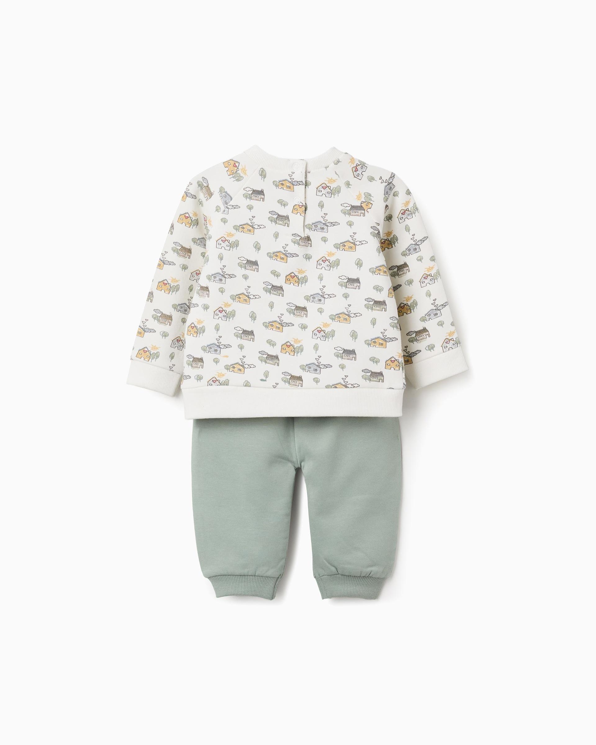 Conjunto de ropa deportiva de bebé niño perchado y con estampado - Zippy - Blanco Blanco-3