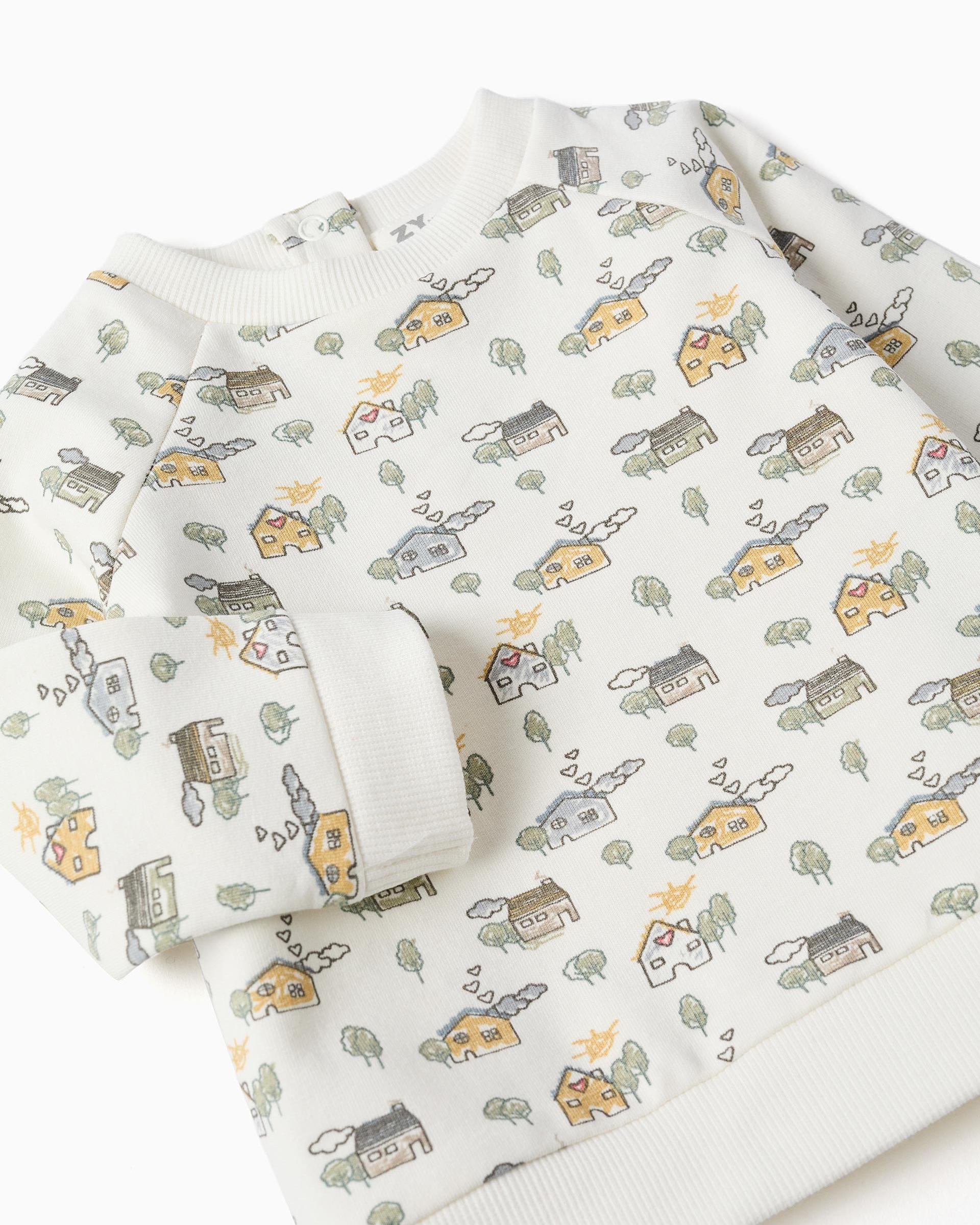 Conjunto de ropa deportiva de bebé niño perchado y con estampado - Zippy - Blanco Blanco-2
