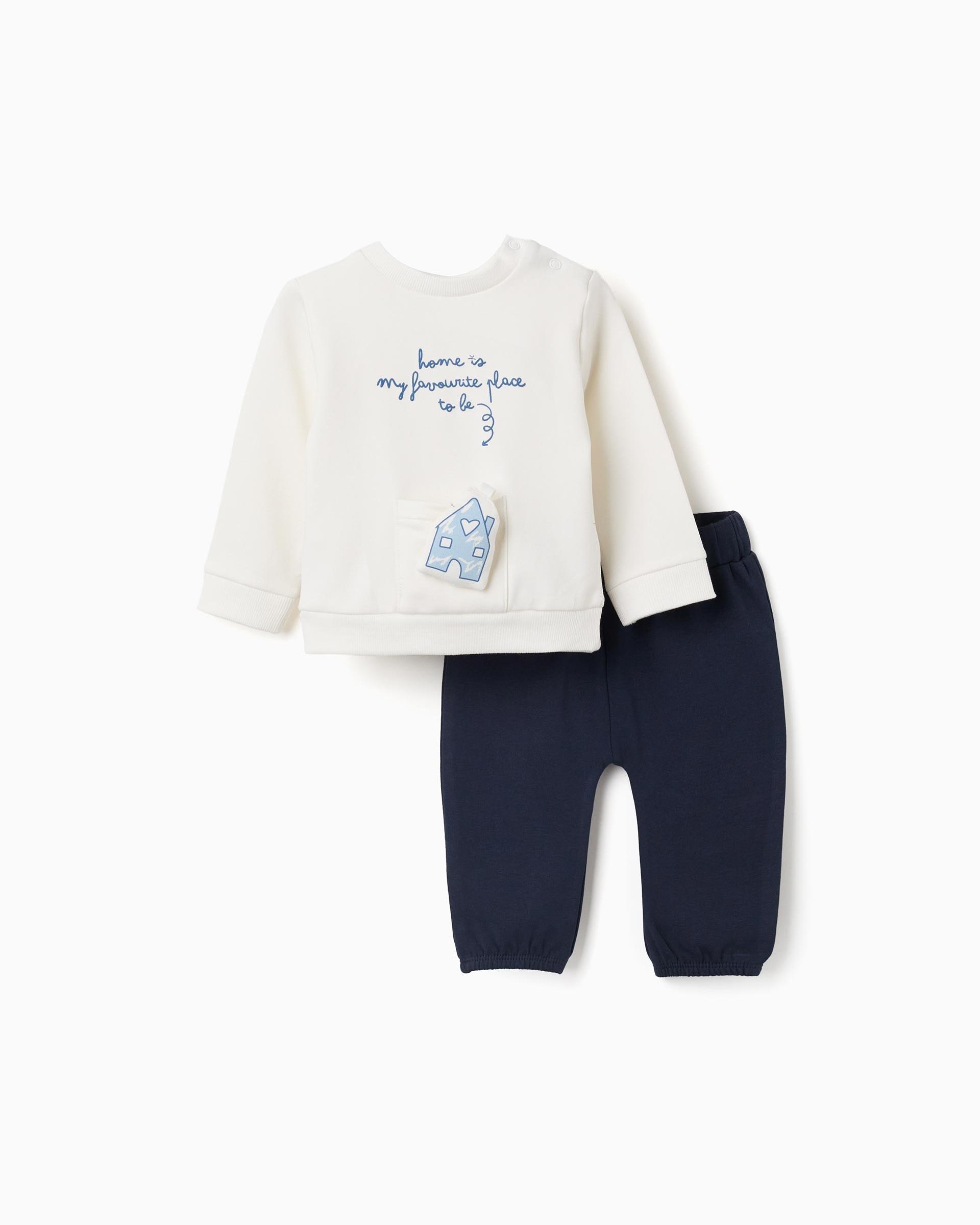 Imagen 0 de Conjunto de ropa deportiva de bebé niño perchado y con estampado Azul marino