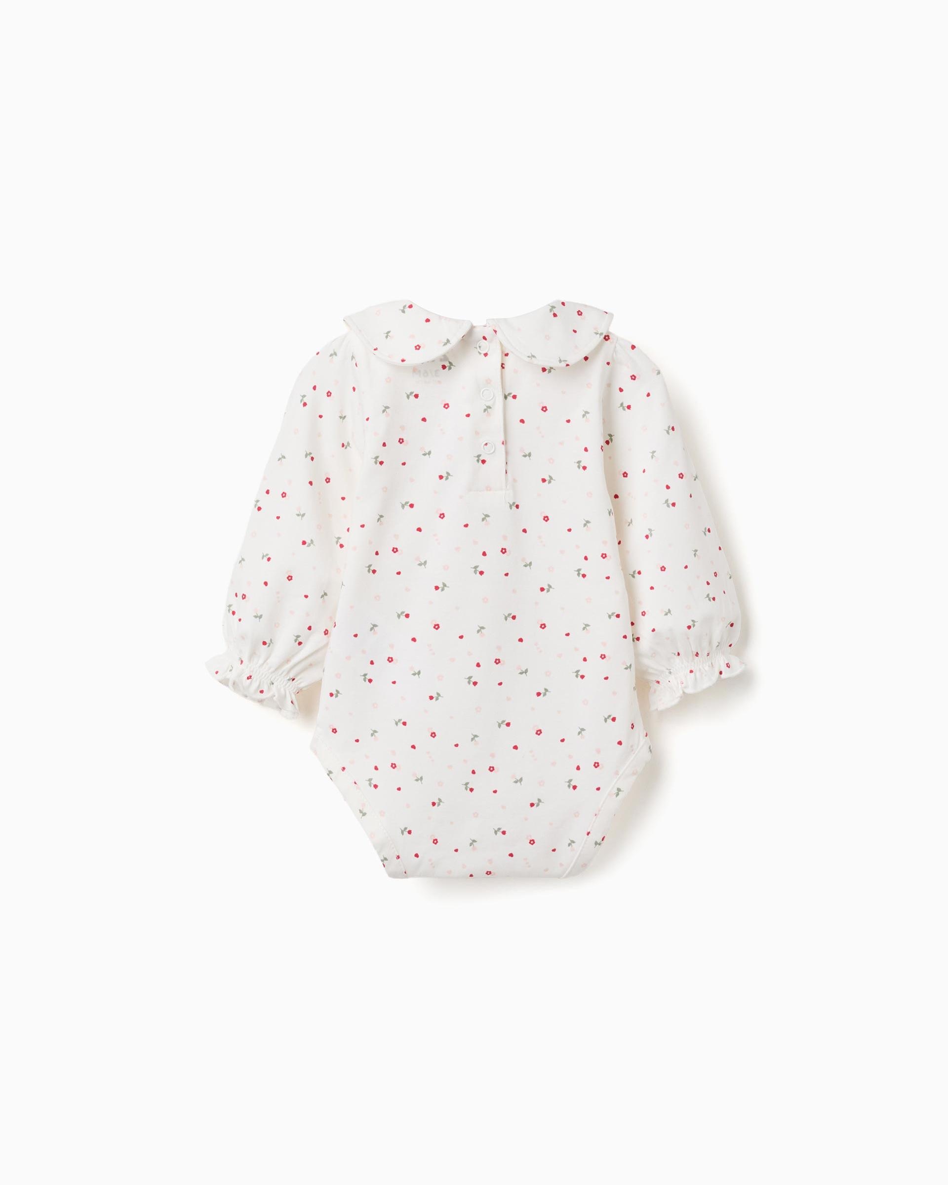 Body de bebé niña de algodón y con estampado floral - Zippy - Blanco Blanco-3