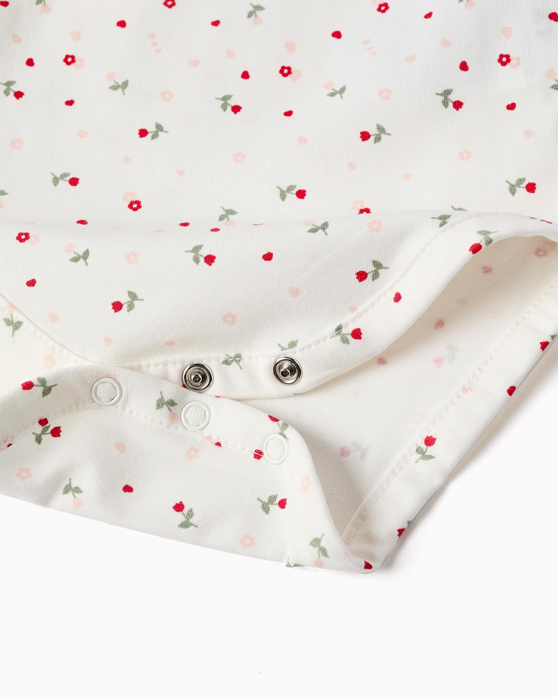 Body de bebé niña de algodón y con estampado floral - Zippy - Blanco Blanco-4