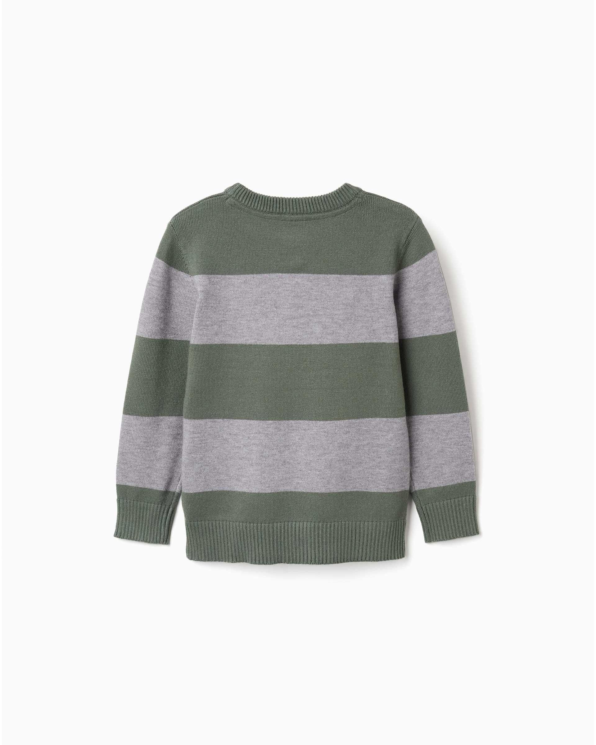 Imagen 3 de Jersey de niño de punto y a rayas - Zippy - Verde oscuro Verde oscuro