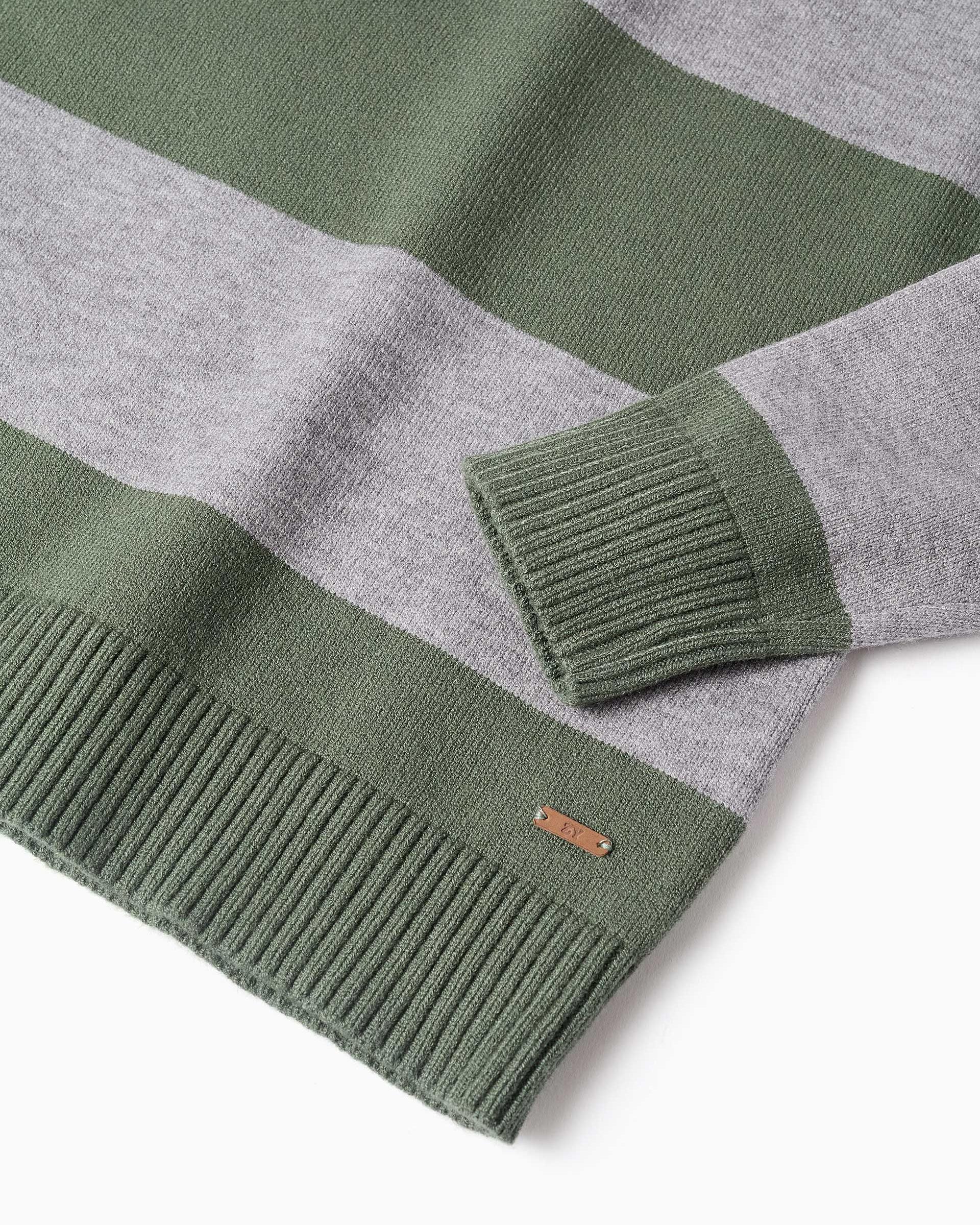Imagen 2 de Jersey de niño de punto y a rayas - Zippy - Verde oscuro Verde oscuro