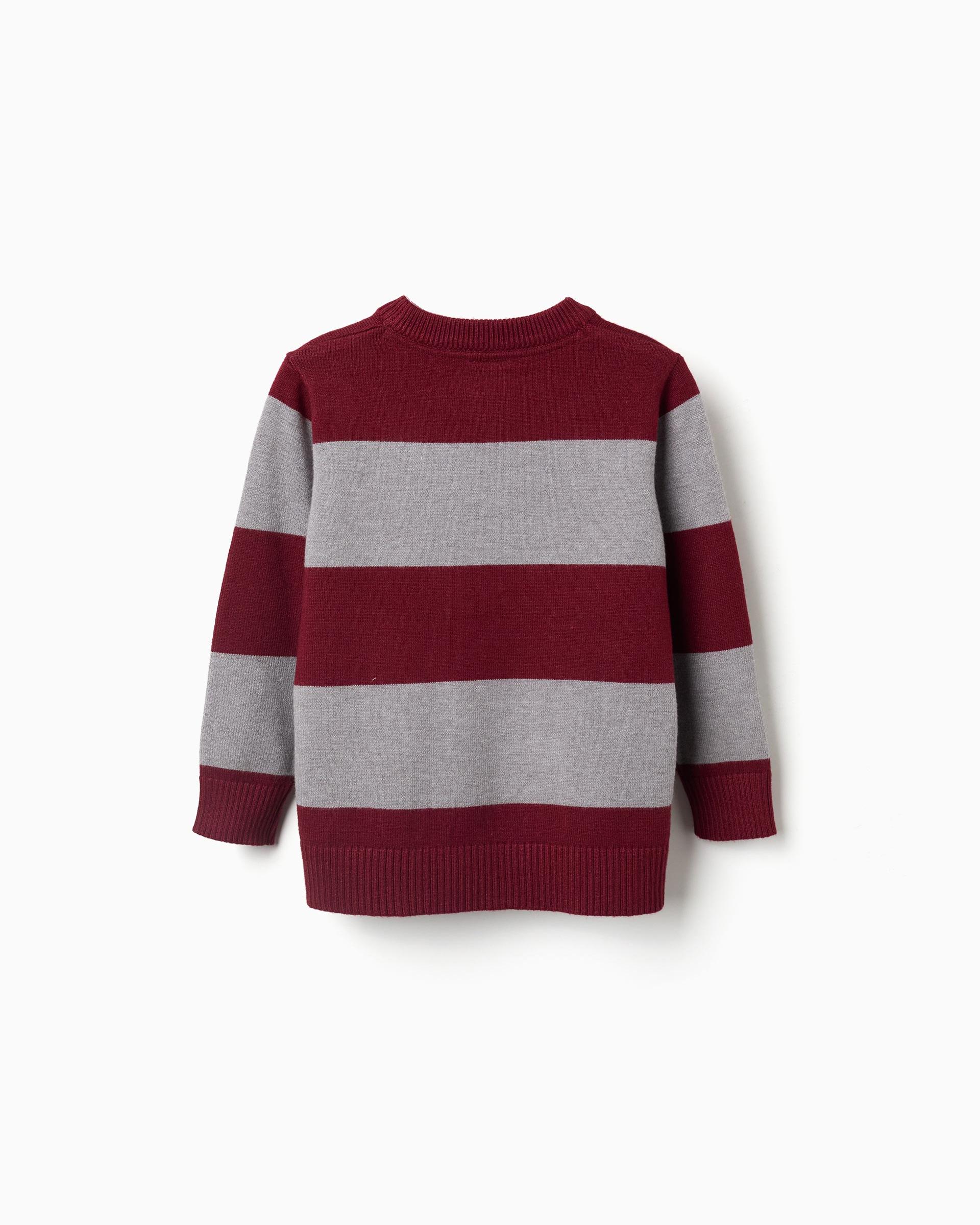 Imagen 3 de Jersey de niño de punto y a rayas - Zippy - Rojo Rojo