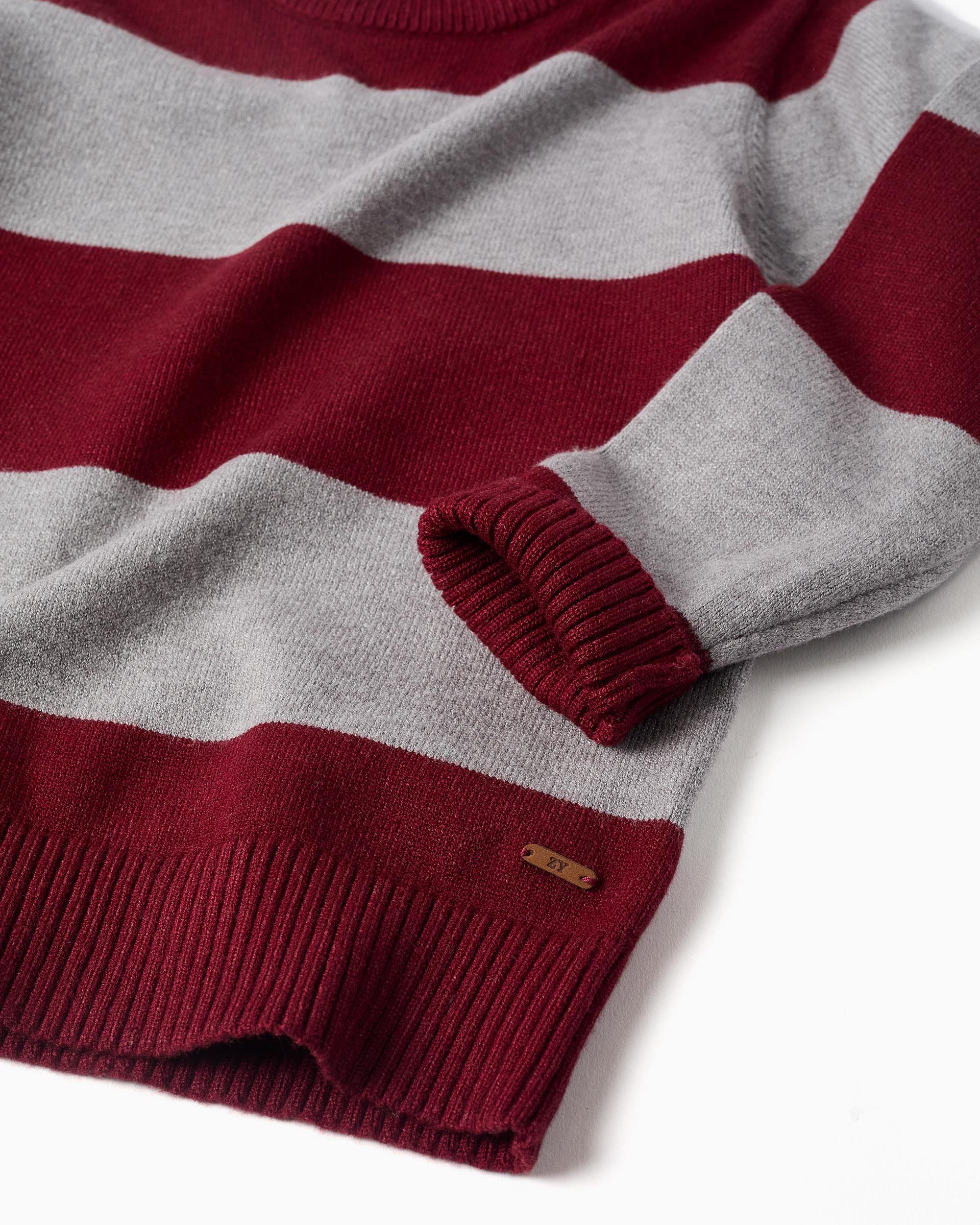 Imagen 2 de Jersey de niño de punto y a rayas - Zippy - Rojo Rojo