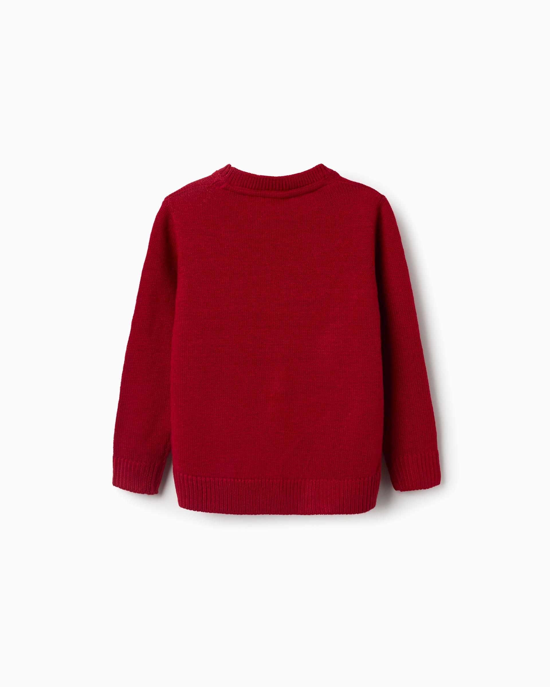 Imagen 3 de Jersey de niño de punto y con reno jacquard - Zippy - Rojo Rojo