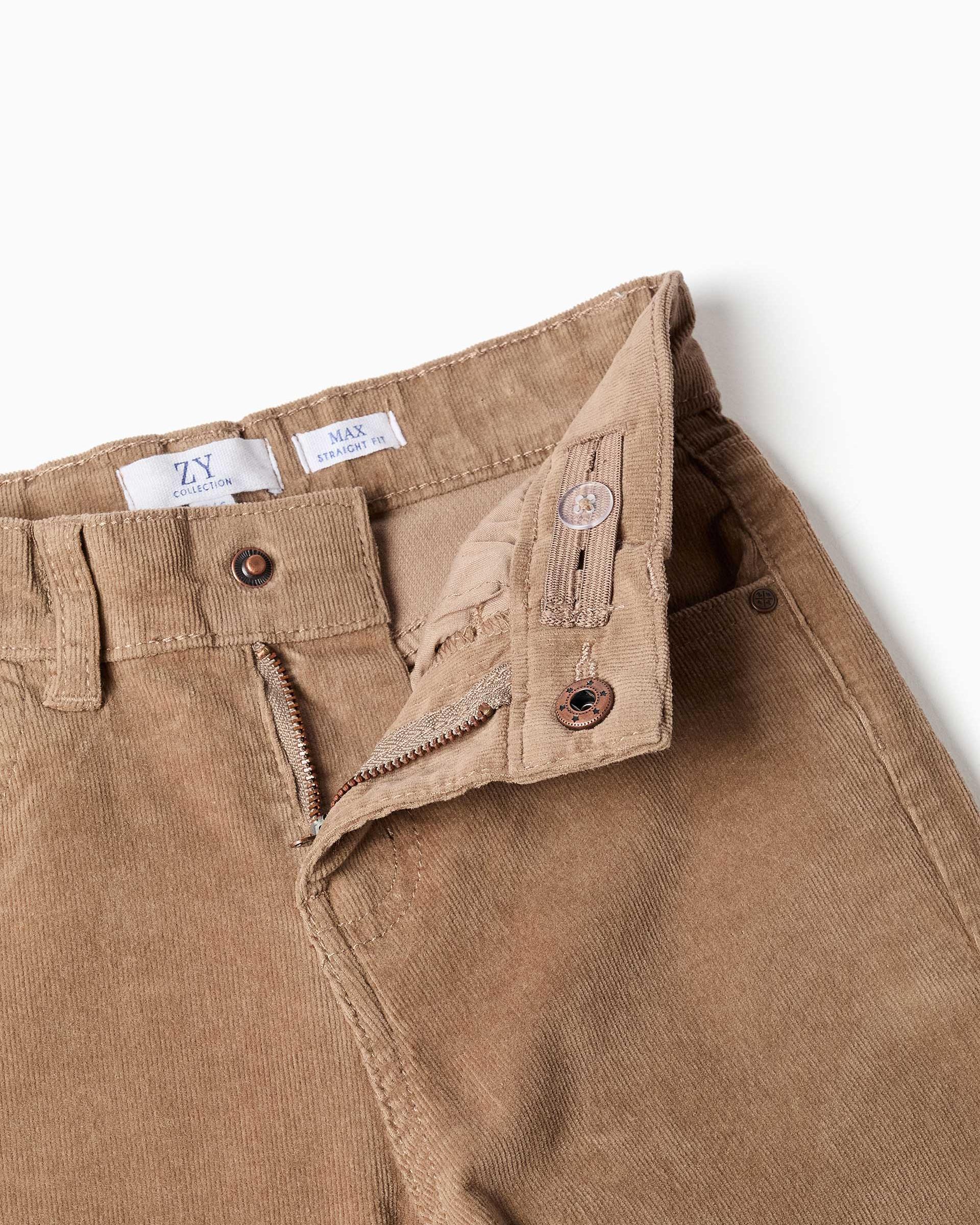 Pantálon de niño de pana y de corte recto - Zippy - Beige Beige-2