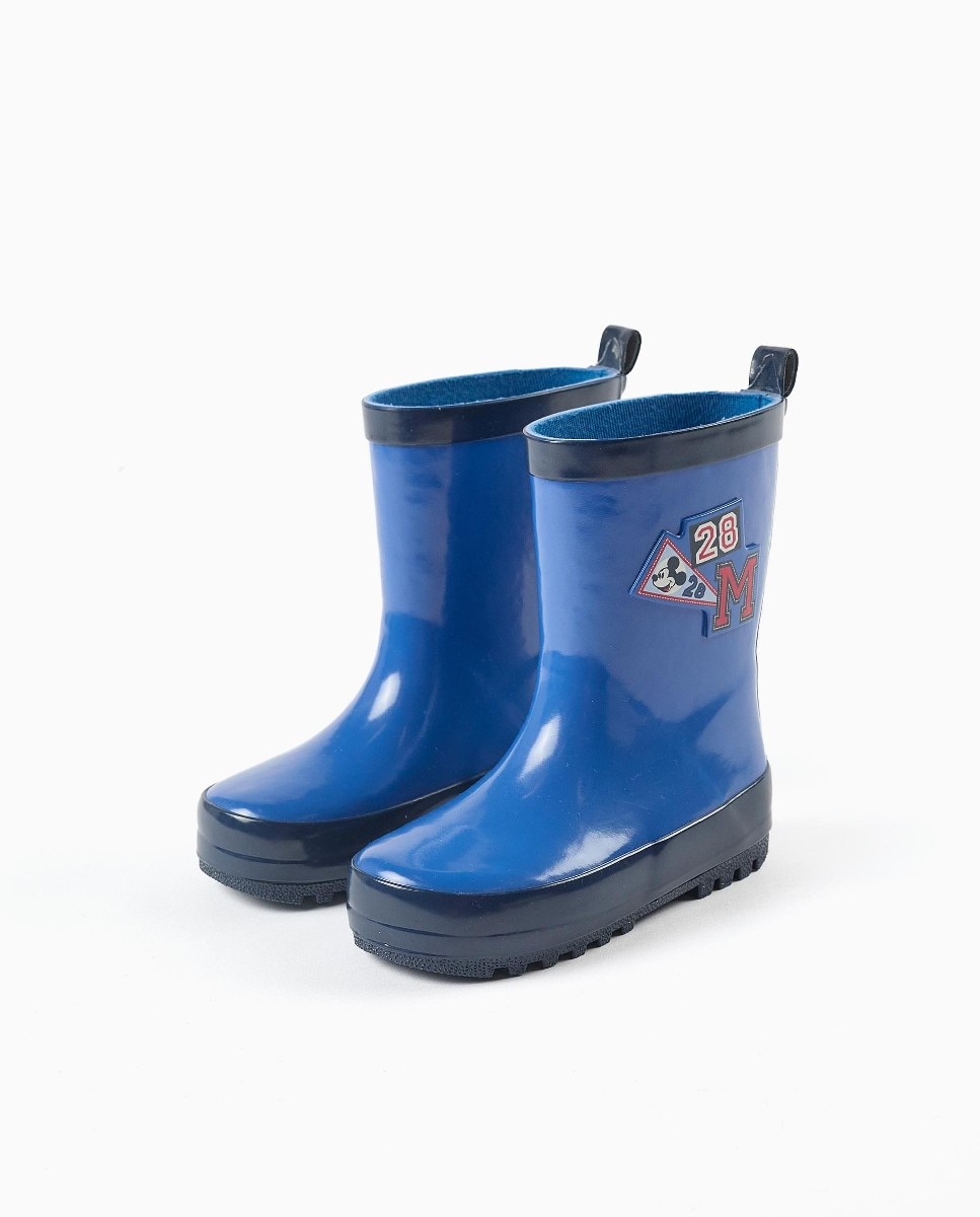 Imagen 3 de Botas de agua de bebé niño con estampados mickey y suela antideslizante - Zippy - Azul Azul