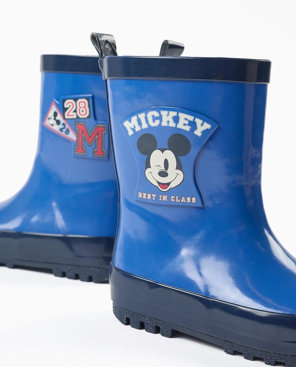 Imagen 4 de Botas de agua de bebé niño con estampados mickey y suela antideslizante - Zippy - Azul Azul