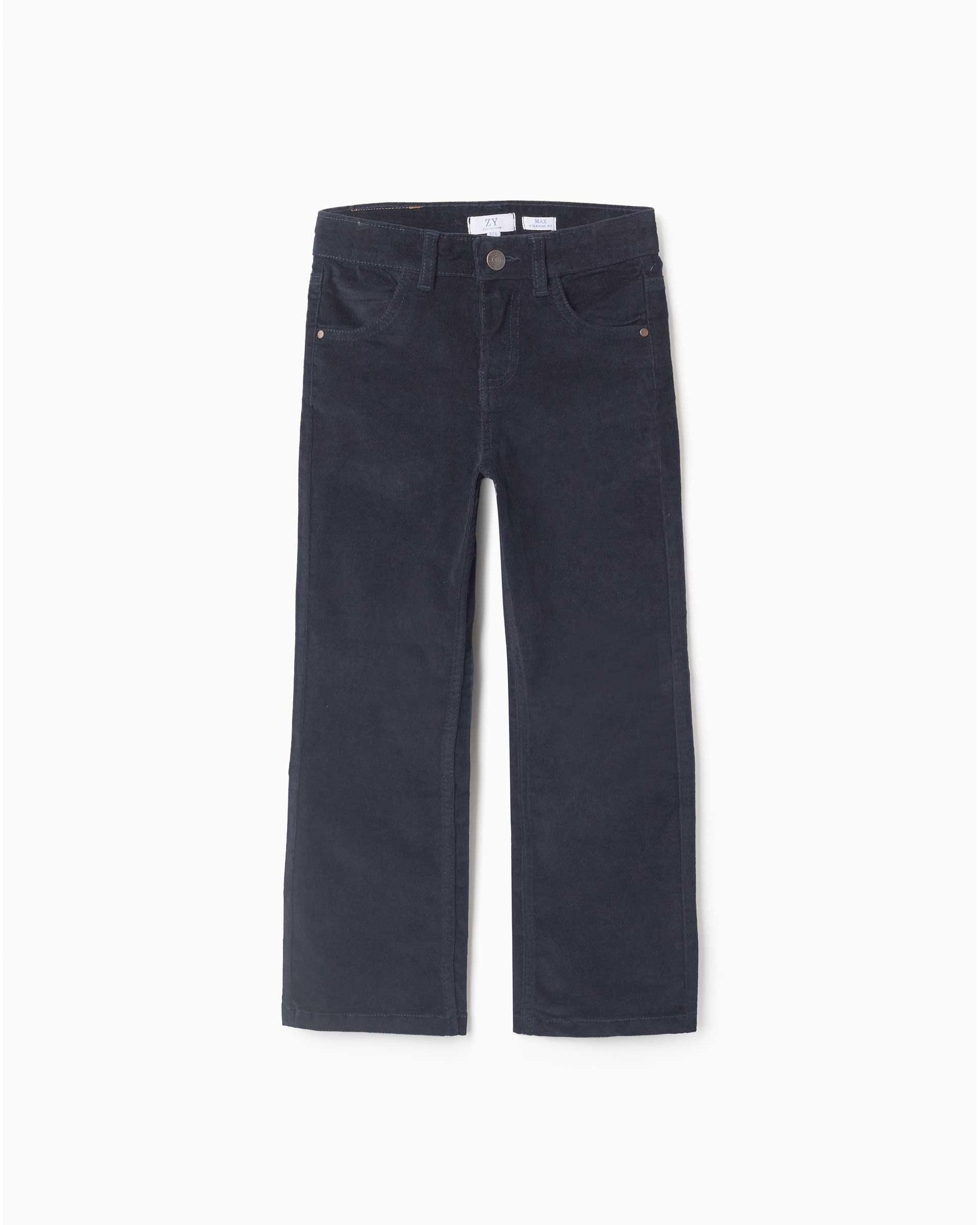 Imagen 1 de Pantálon de niño de pana y de corte recto - Zippy - Azul marino Azul marino
