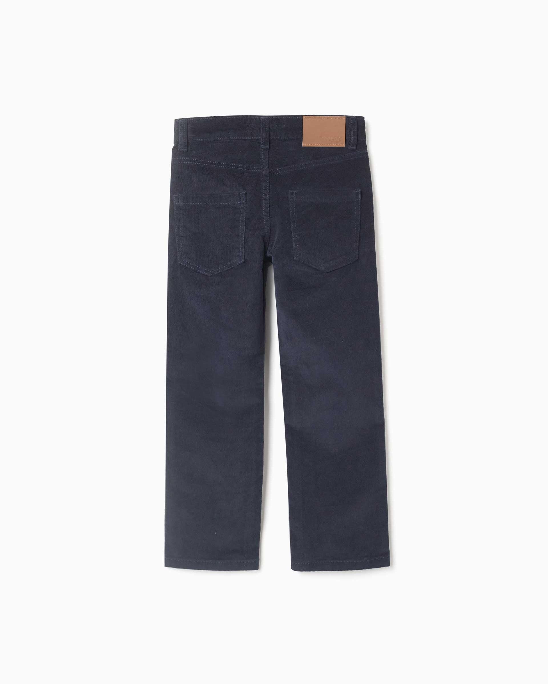 Imagen 3 de Pantálon de niño de pana y de corte recto - Zippy - Azul marino Azul marino