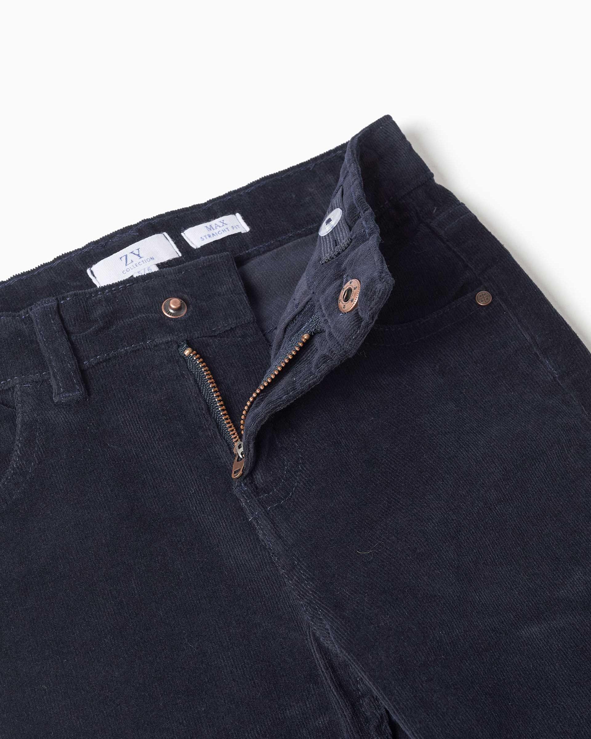 Imagen 2 de Pantálon de niño de pana y de corte recto - Zippy - Azul marino Azul marino
