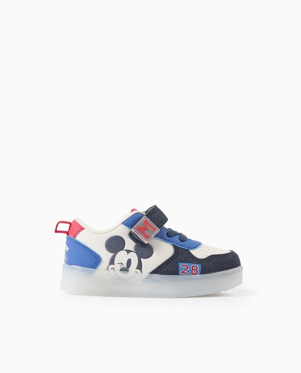 Imagen 1 de Zapatillas de luces de bebé niño con estampado mickey Azul
