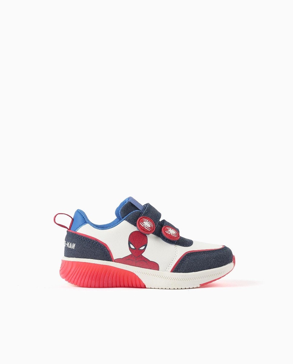 Zapatillas de luces de niño con estampado spider man - Zippy - Azul marino Azul marino-1
